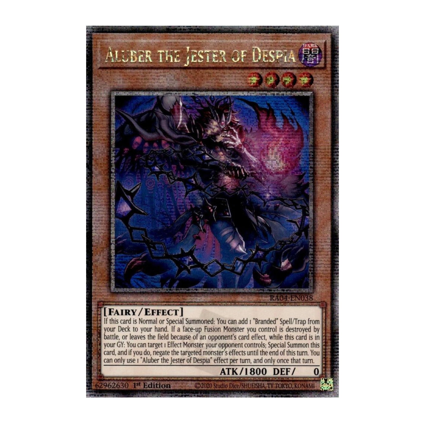 Yu-Gi-Oh! Aluber the Jester of Despia (New Art) (Quarter Century Secret Rare) - Quarter Century Stampede