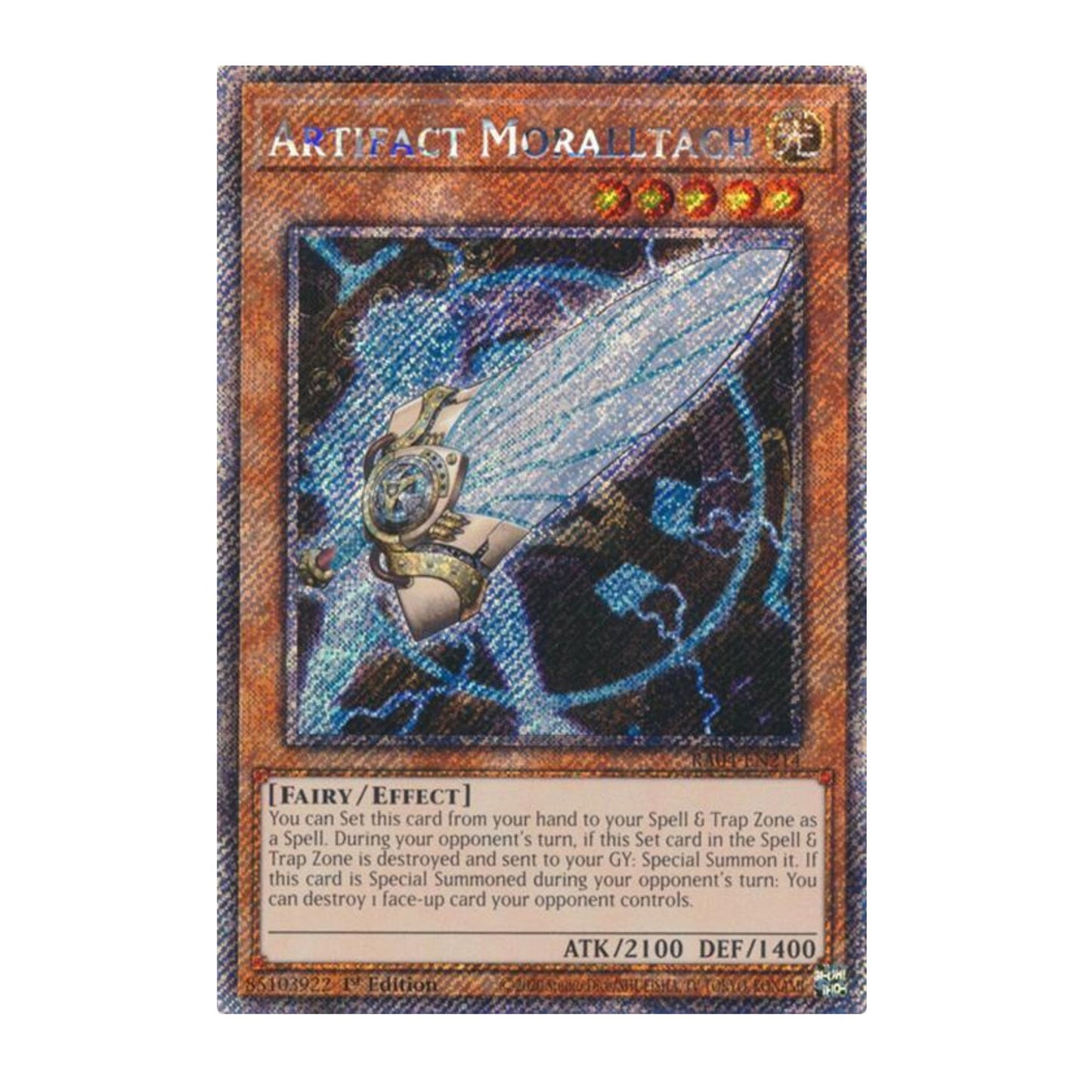 Yu-Gi-Oh! Artifact Moralltach (Platinum Secret Rare) - Quarter Century Stampede