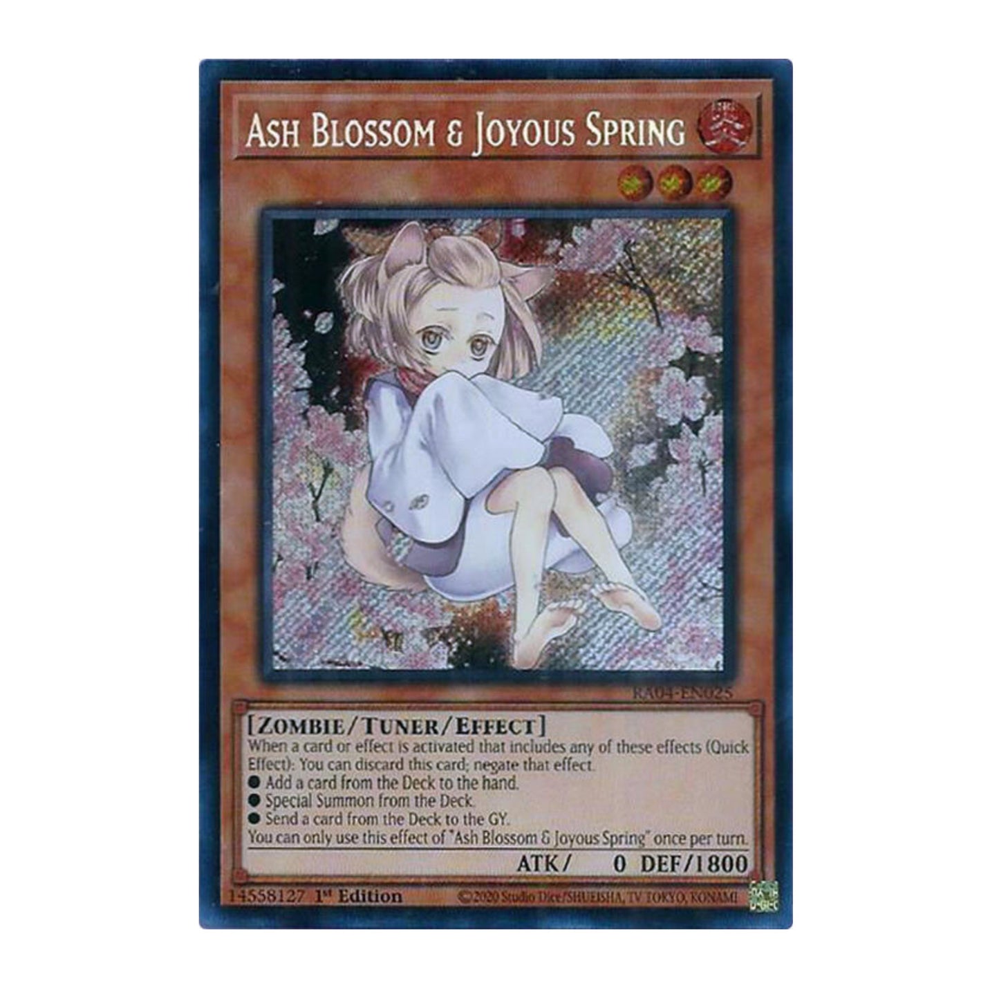 Yu-Gi-Oh! Ash Blossom & Joyous Spring (Alternate Art) (Secret Rare) - Quarter Century Stampede