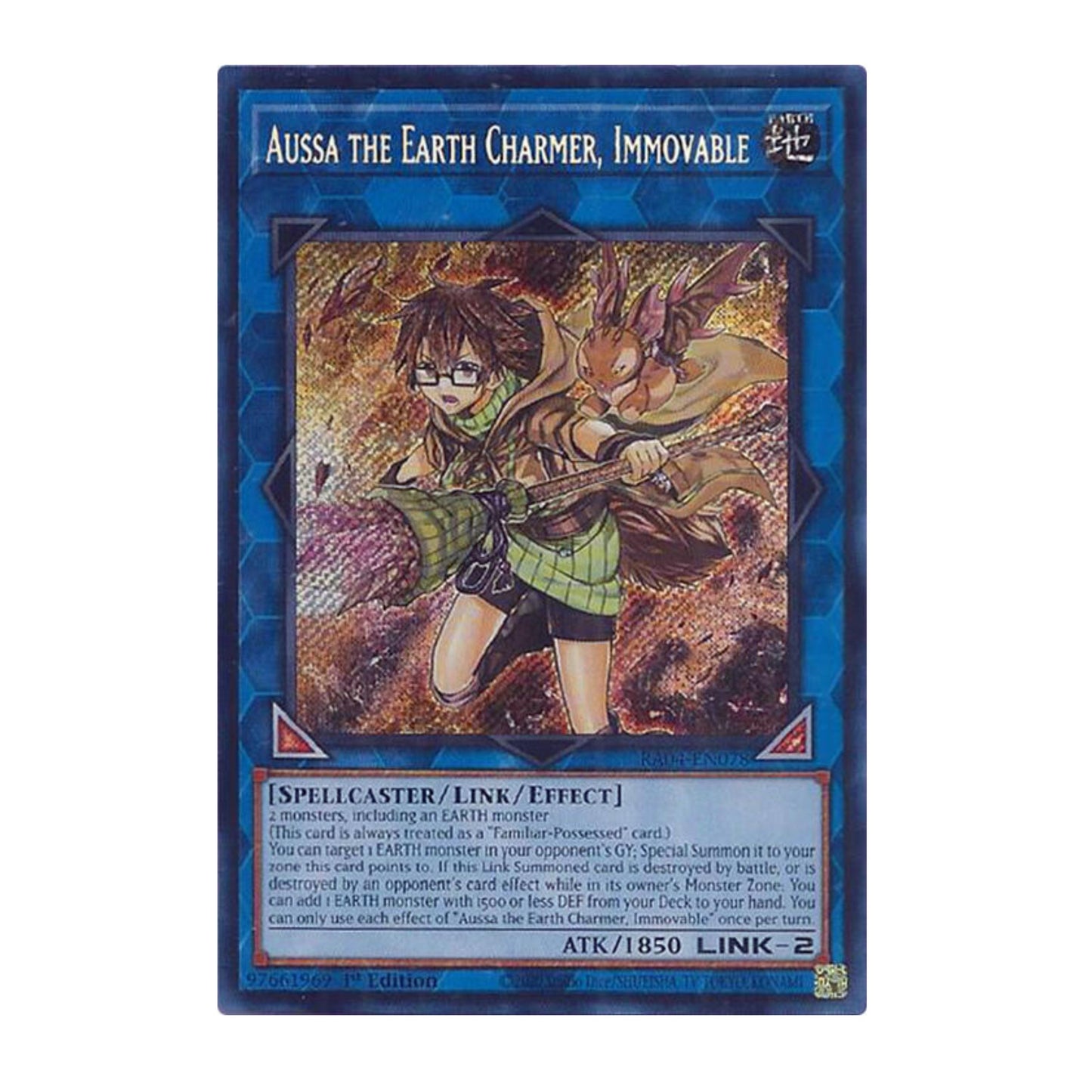 Yu-Gi-Oh! Aussa the Earth Charmer, Immovable (Secret Rare) - Quarter Century Stampede)