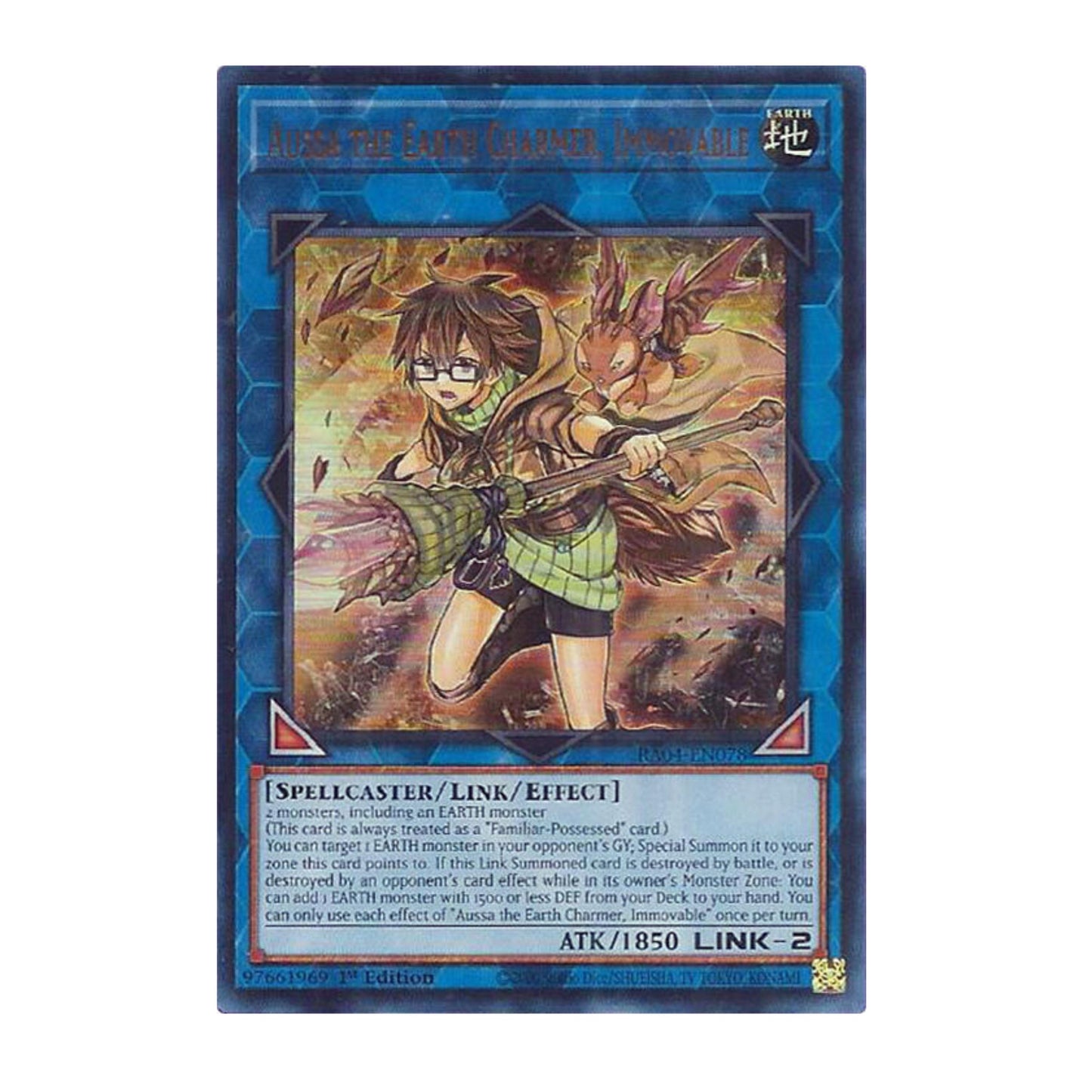 Yu-Gi-Oh! Aussa the Earth Charmer, Immovable (UR) - Quarter Century Stampede