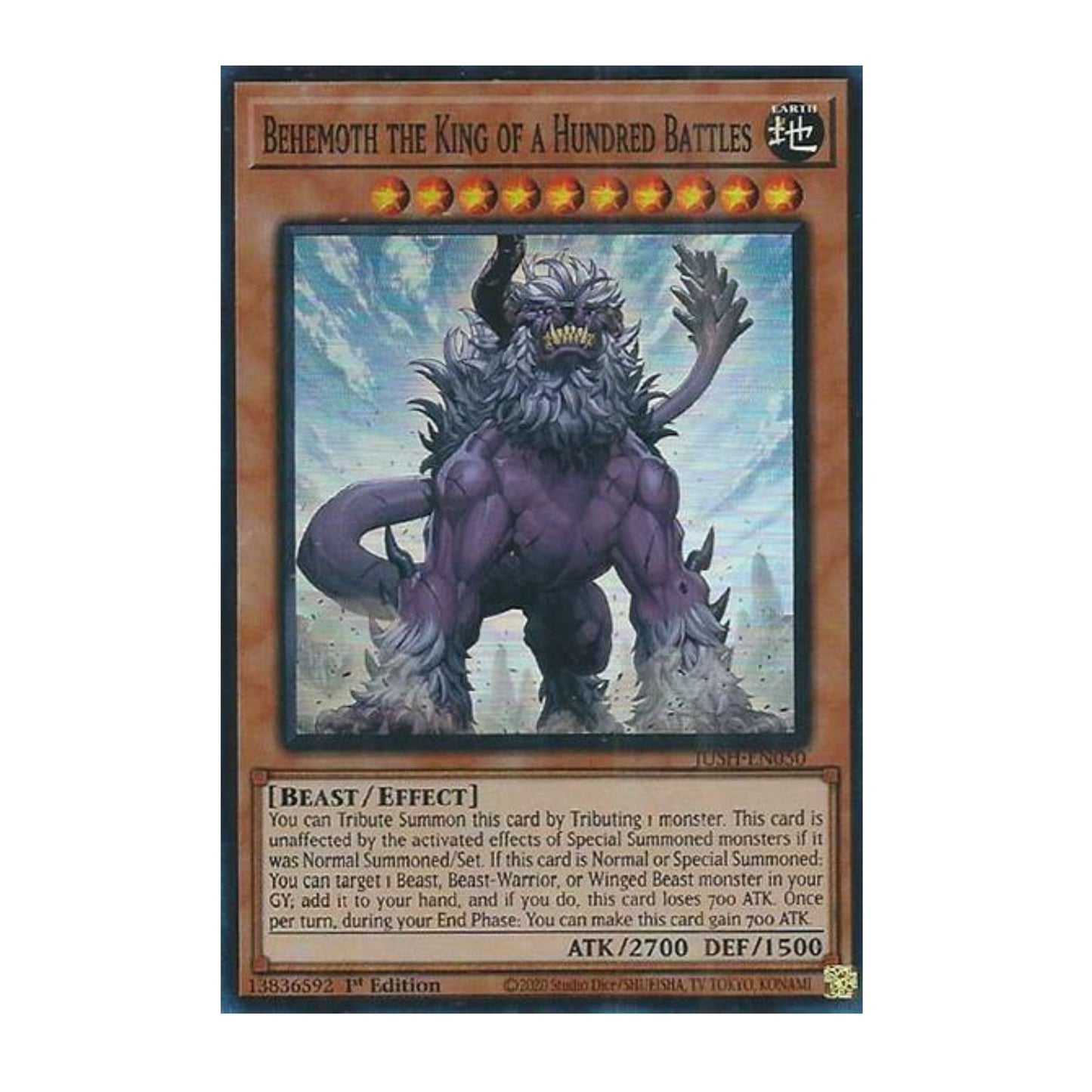 Yu-Gi-Oh! Behemoth the King of a Hundred Battles (Super Rare) - Justice Hunters (JUSH)