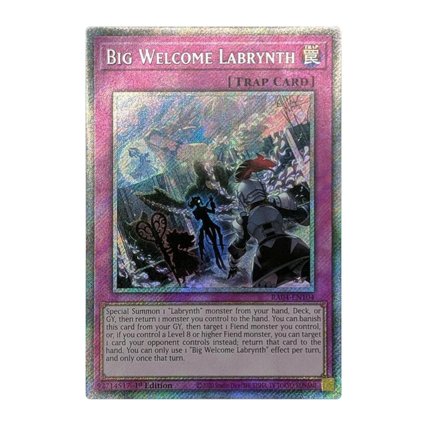 Yu-Gi-Oh! Big Welcome Labrynth (Platinum Secret Rare) - Quarter Century Stampede