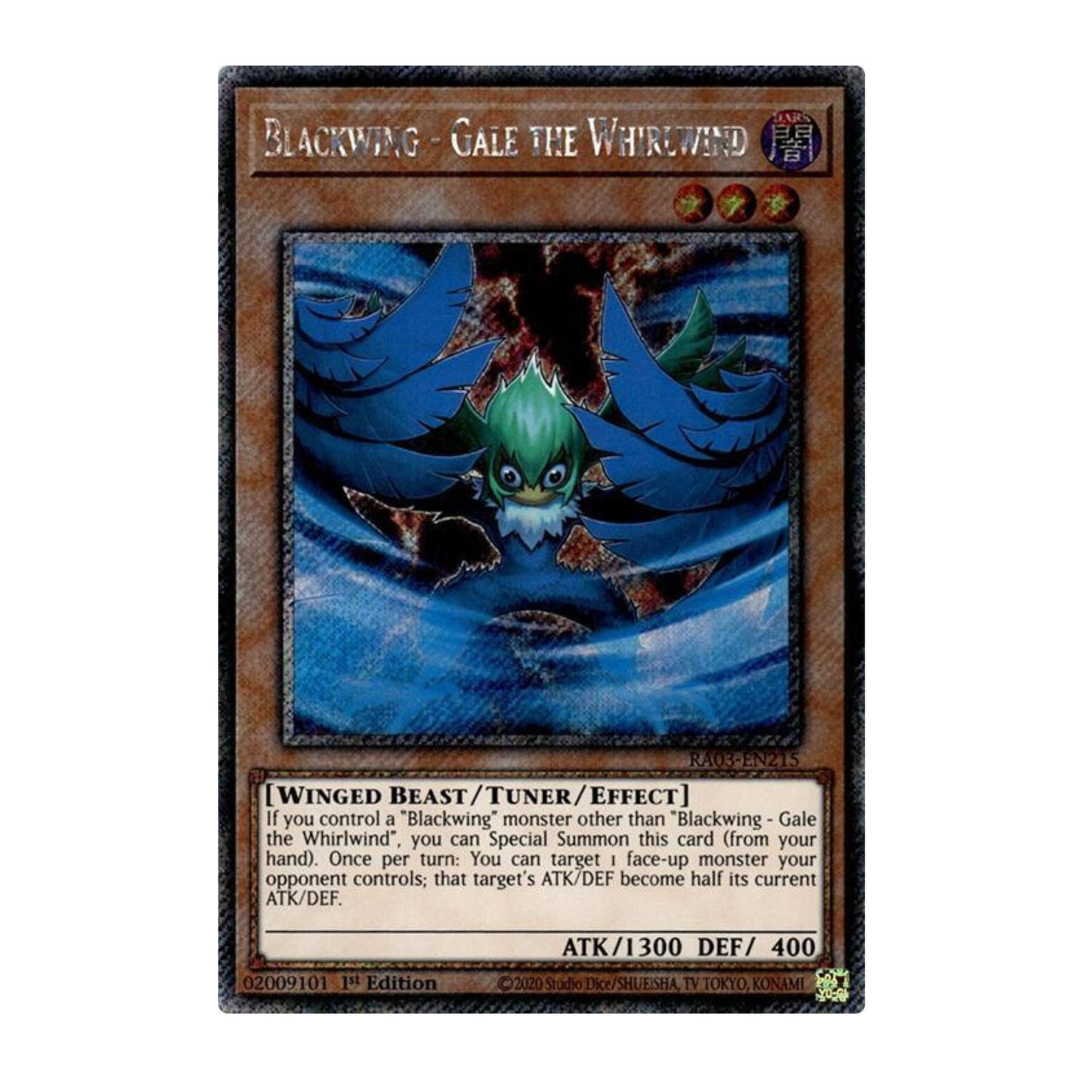 Yu-Gi-Oh! Blackwing - Gale the Whirlwind (Platinum Secret Rare) - Quarter Century Bonanza