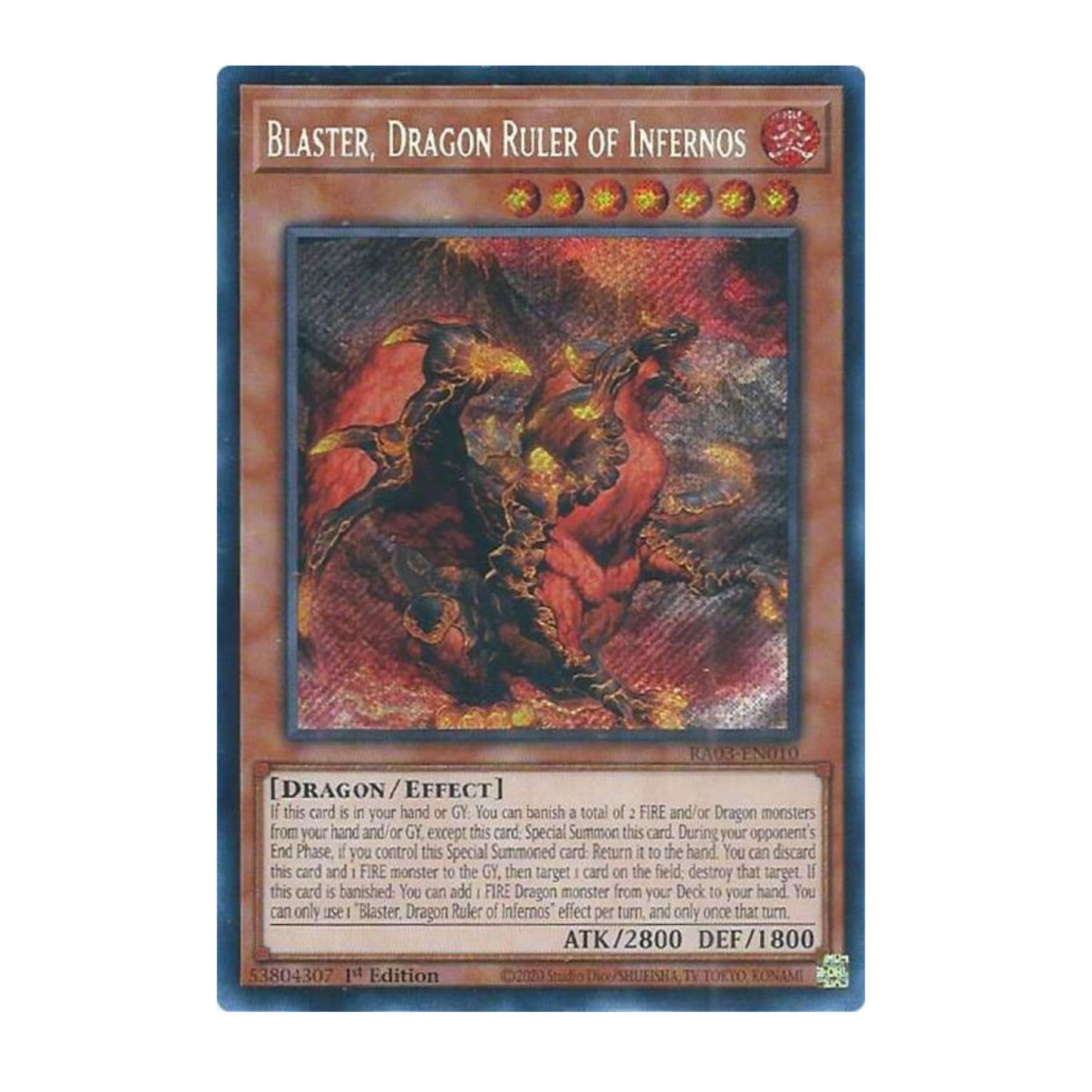 Yu-Gi-Oh! Blaster, Dragon Ruler of Infernos (Secret Rare) - Quarter Century Bonanza