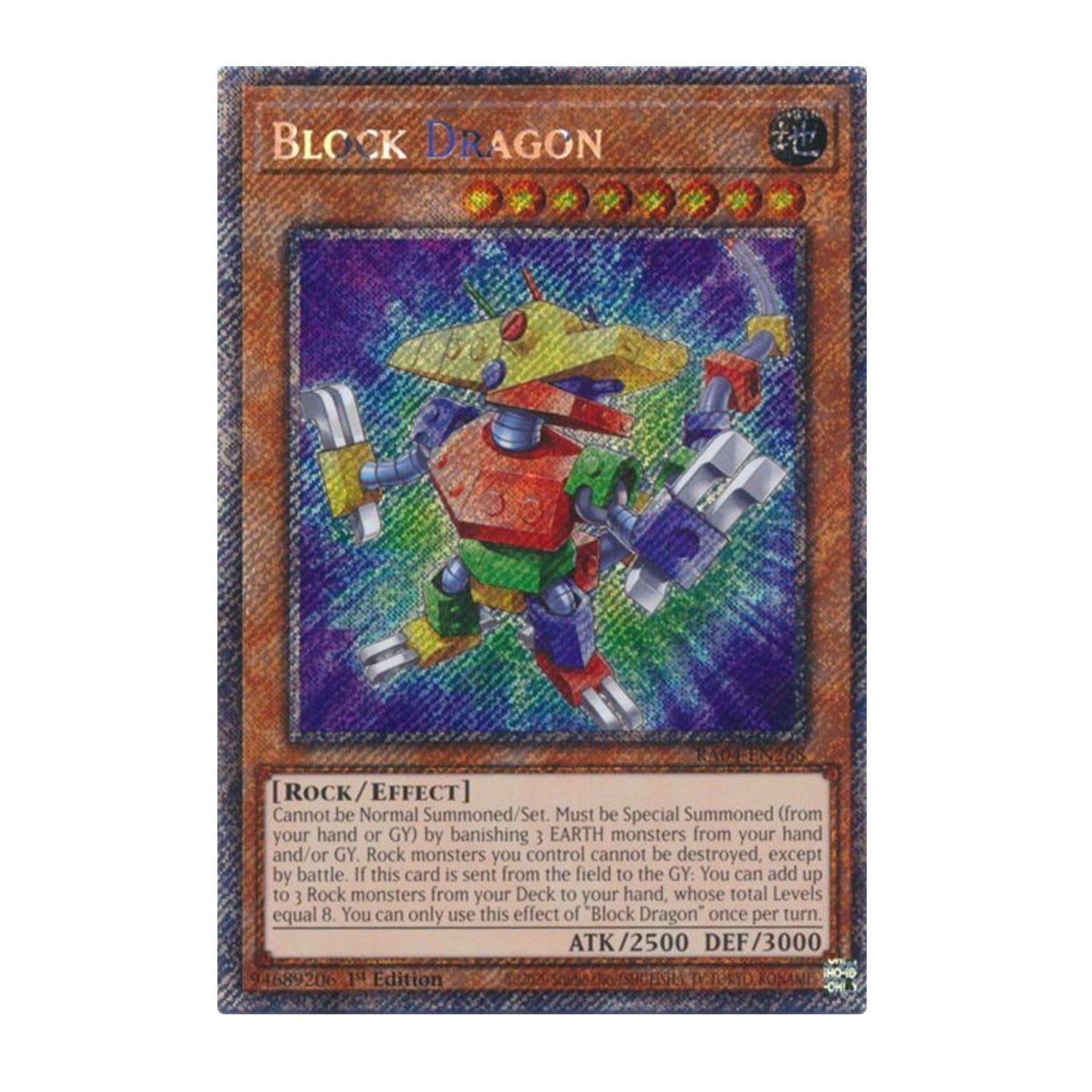 Yu-Gi-Oh! Block Dragon (Platinum Secret Rare) - Quarter Century Stampede