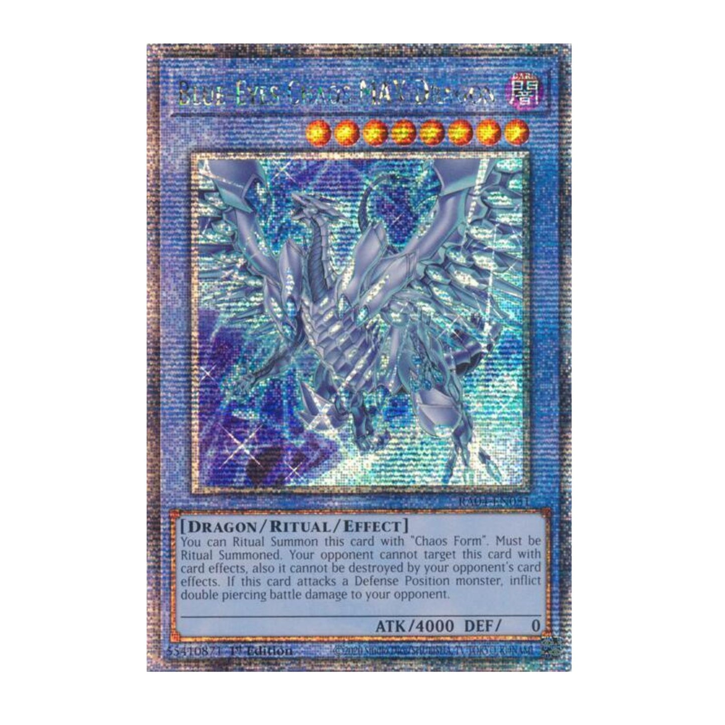 Yu-Gi-Oh! Blue-Eyes Chaos MAX Dragon (New Art) (Quarter Century Secret Rare) - Quarter Century Stampede