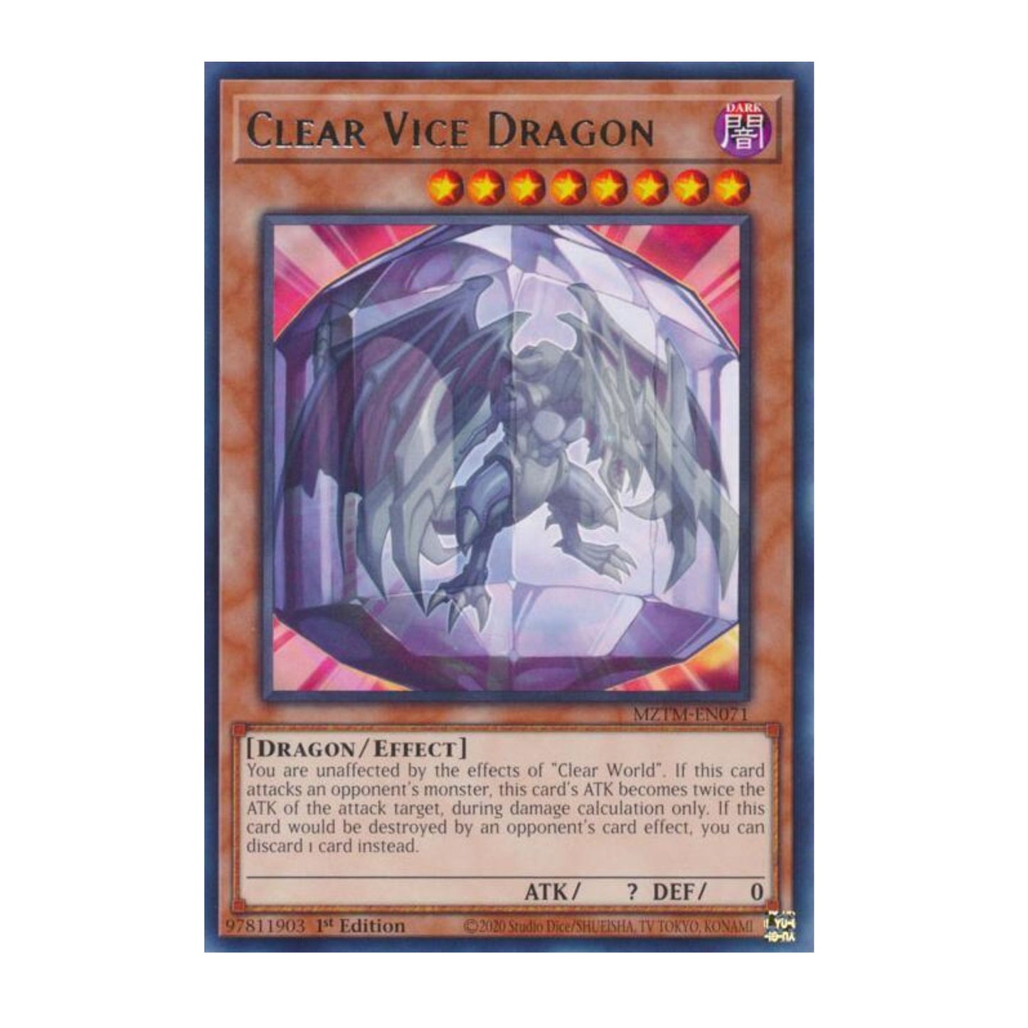 Yu-Gi-Oh! Clear Vice Dragon - Maze of the Master (MZTM)