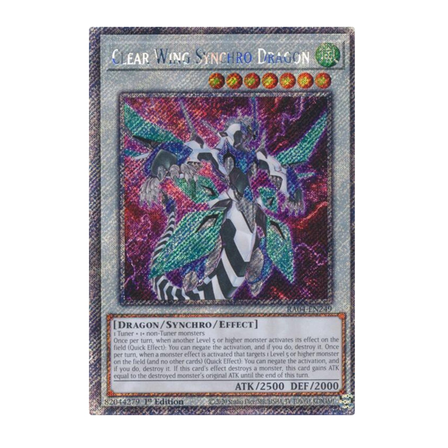 Yu-Gi-OH! Clear Wing Synchro Dragon (Platinum Secret Rare) - Quarter Century Stampede