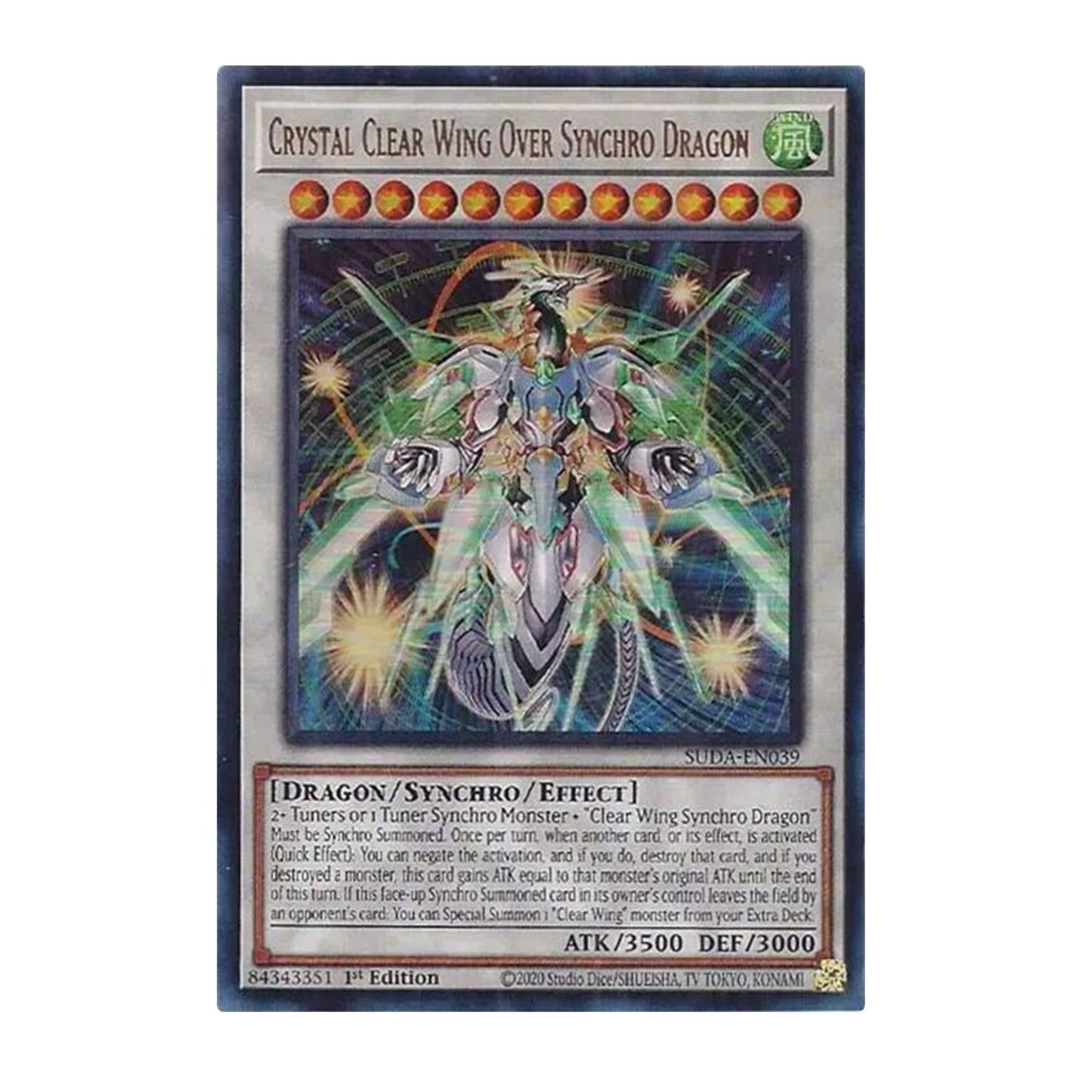 Yu-Gi-Oh! Crystal Clear Wing Over Synchro Dragon - Supreme Darkness (SUDA)