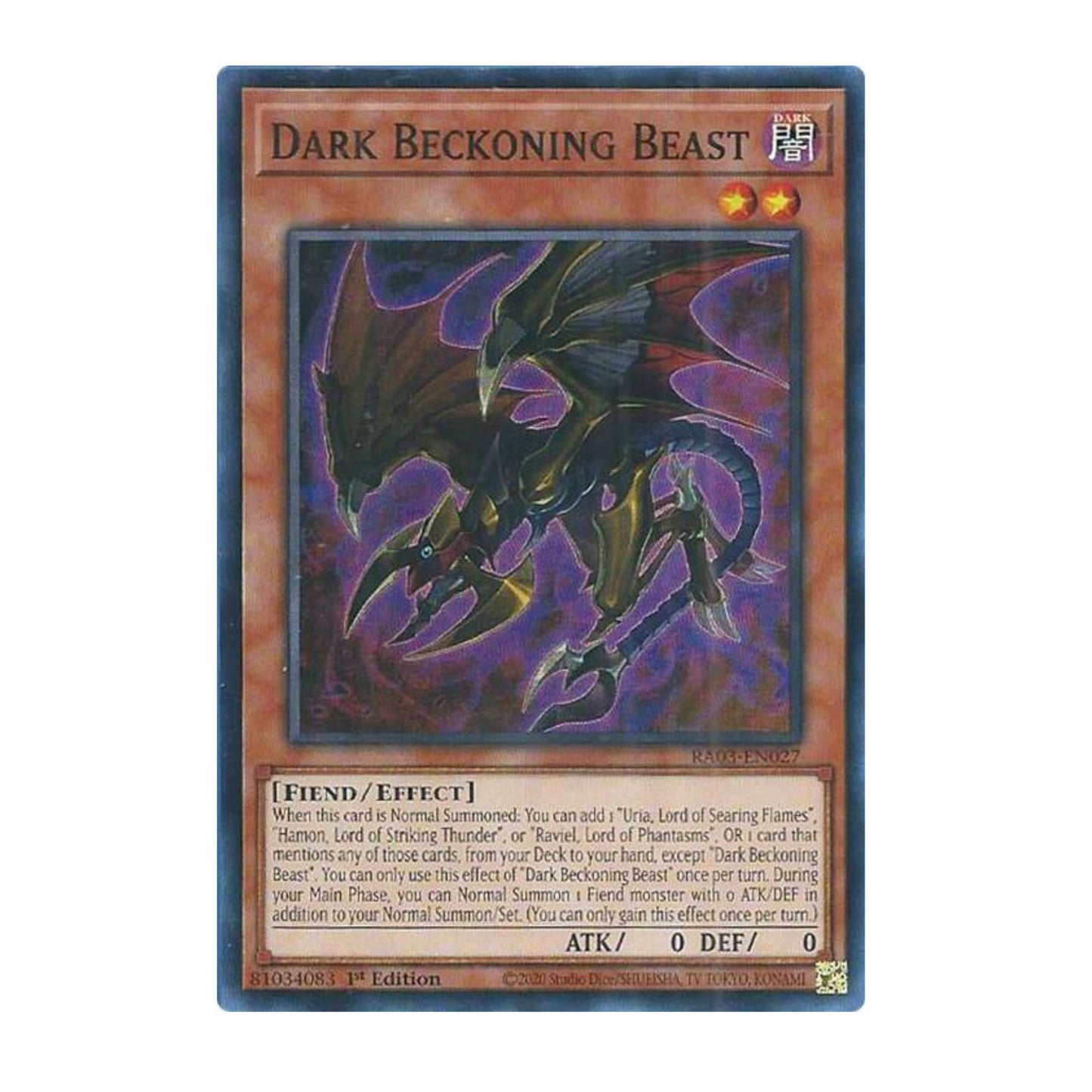 Yu-Gi-Oh! Dark Beckoning Beast - Quarter Century Bonanza