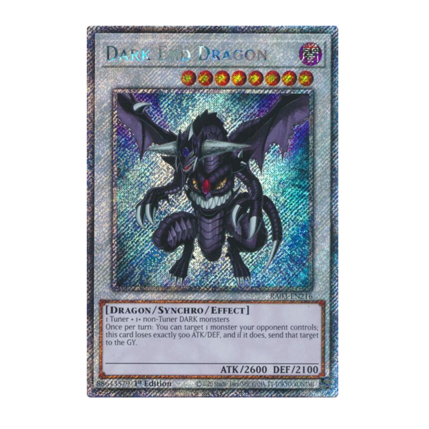 Yu-Gi-Oh! Dark End Dragon (Platinum Secret Rare) - Quarter Century Bonanza