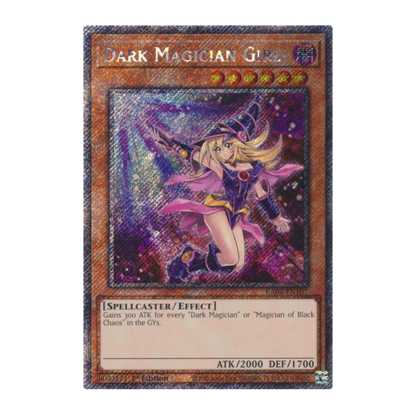 Yu-Gi-Oh! Dark Magician Girl (7th Art) (Platinum Secret Rare) - Quarter Century Stampede