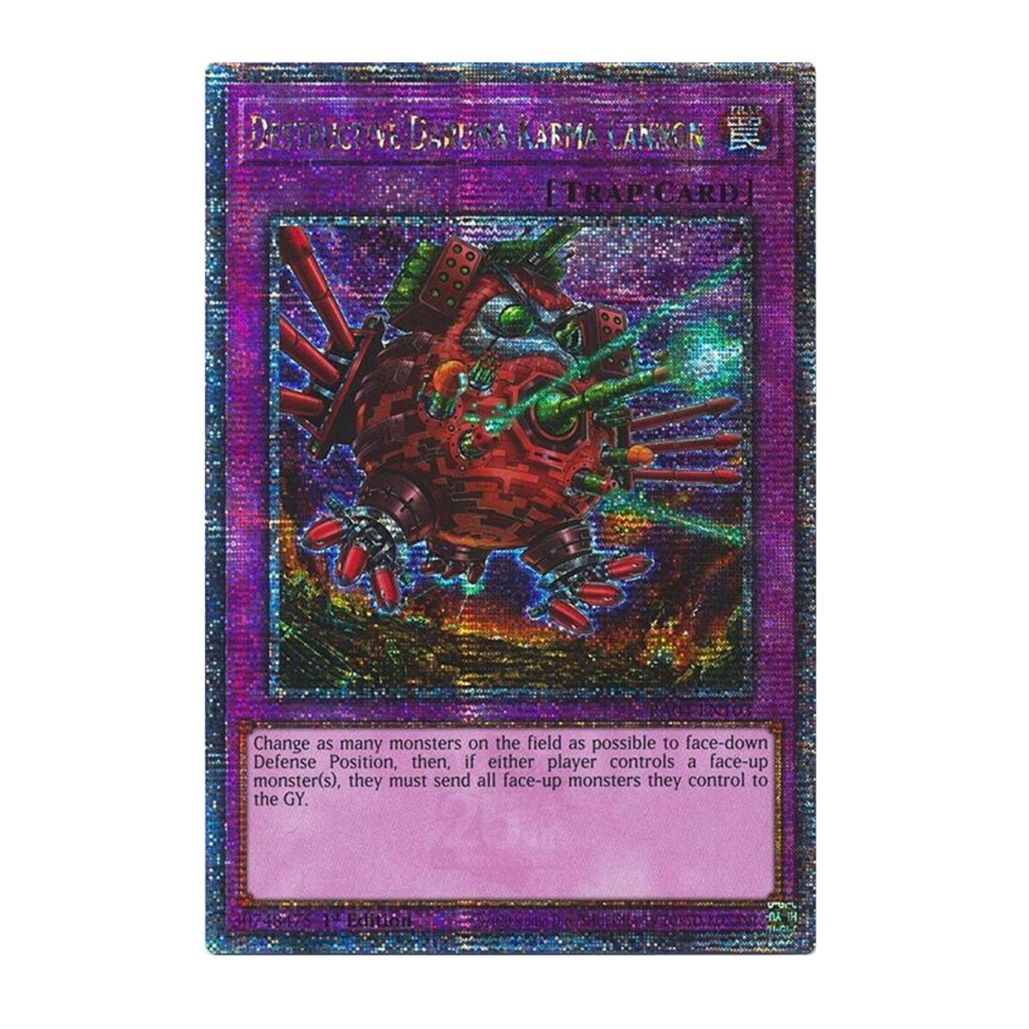 Yu-Gi-Oh! Destructive Daruma Karma Cannon (Quarter Century Secret Rare) - Quarter Century Stampede