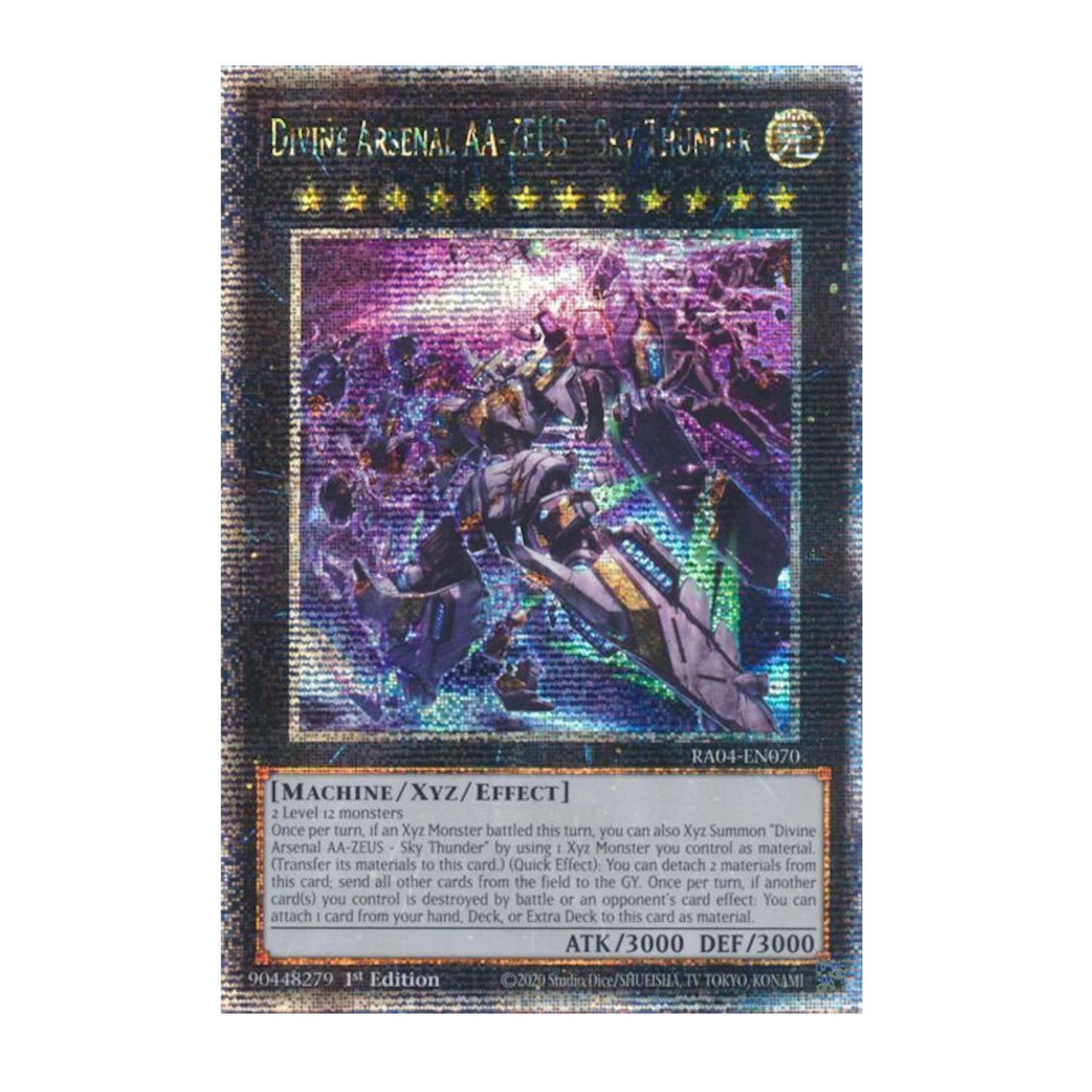 Yu-Gi-Oh! Divine Arsenal AA-ZEUS - Sky Thunder (New Art) (Quarter Century Secret Rare) - Quarter Century Stampede