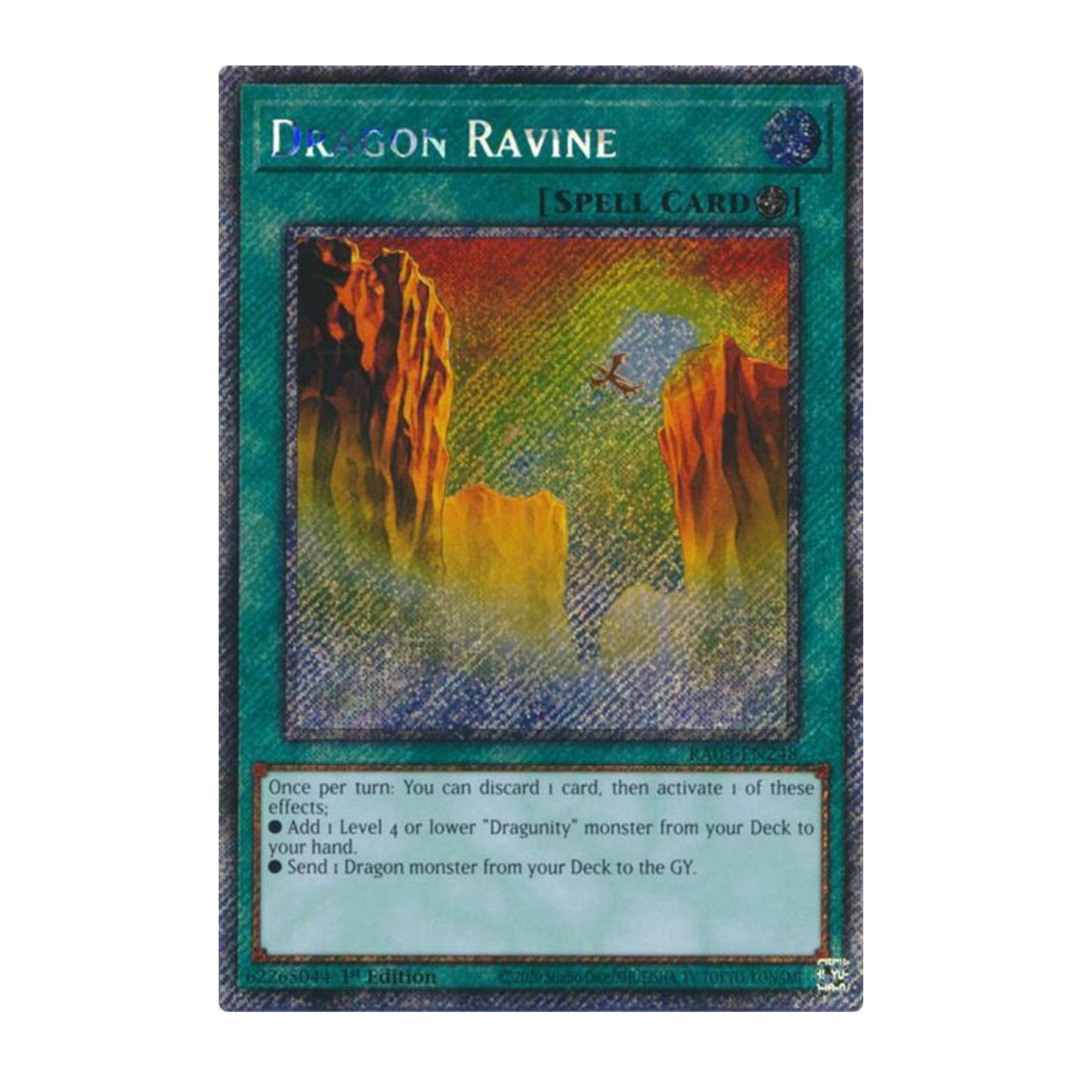Yu-Gi-Oh! Dragon Ravine (Platinum Secret Rare) - Quarter Century Bonanza
