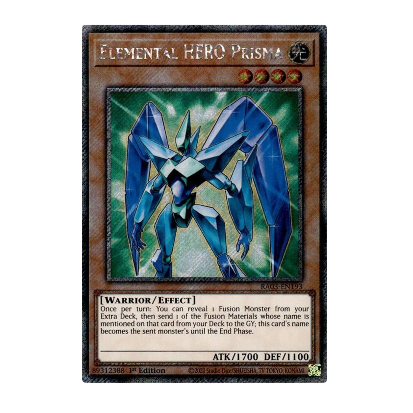 Yu-Gi-Oh! Elemental HERO Prisma (Platinum Secret Rare) - Quarter Century Bonanza