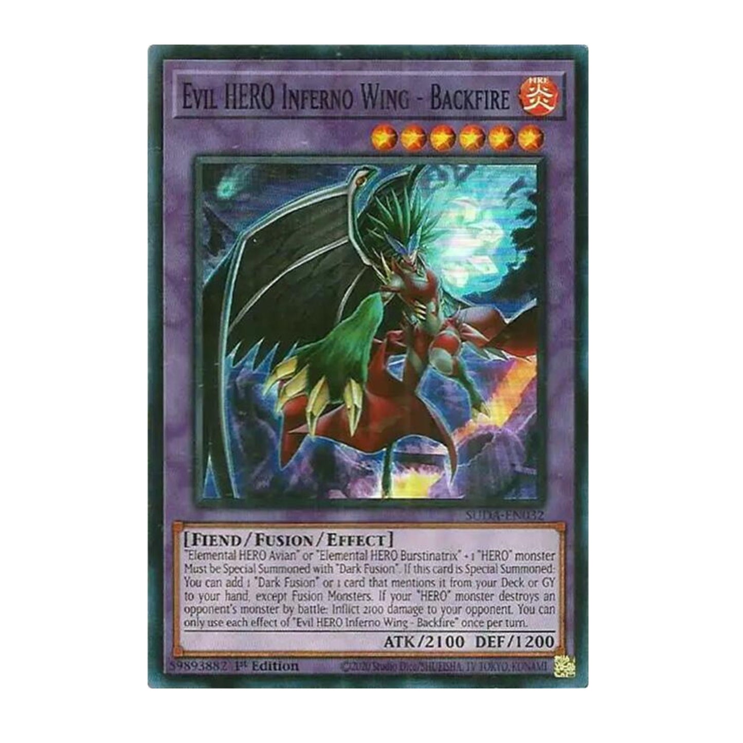 Yu-Gi-Oh! Evil HERO Inferno Wing - Backfire - Supreme Darkness (SUDA)