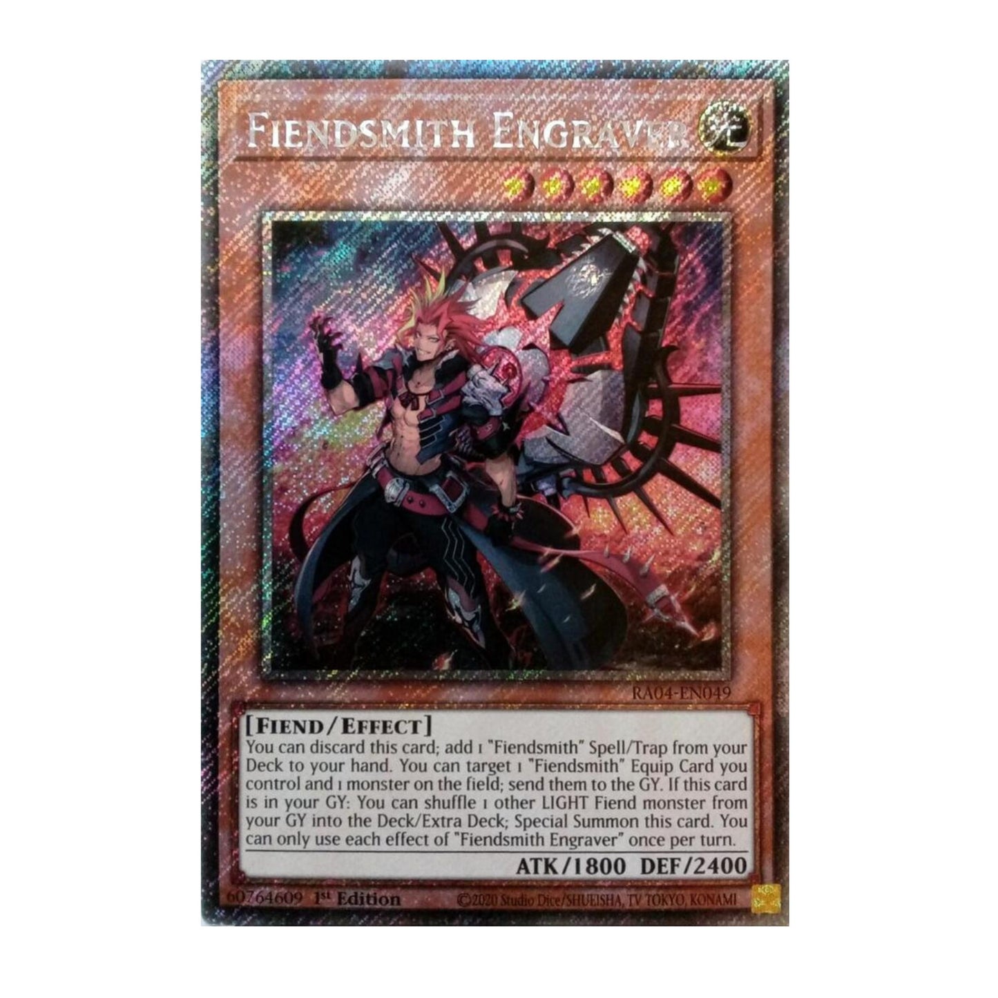 Yu-Gi-Oh! Fiendsmith Engraver (Platinum Secret Rare) - Quarter Century Stampede