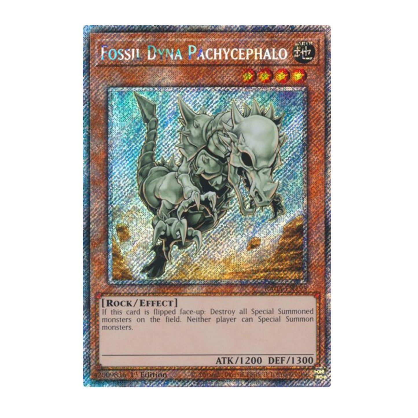 Yu-Gi-Oh! Fossil Dyna Pachycephalo (Platinum Secret Rare) - Quarter Century Bonanza