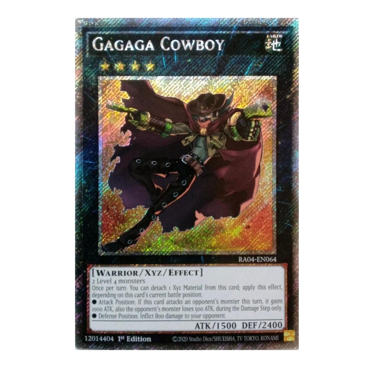 Yu-Gi-Oh! Gagaga Cowboy (Platinum Secret Rare) - Quarter Century Stampede