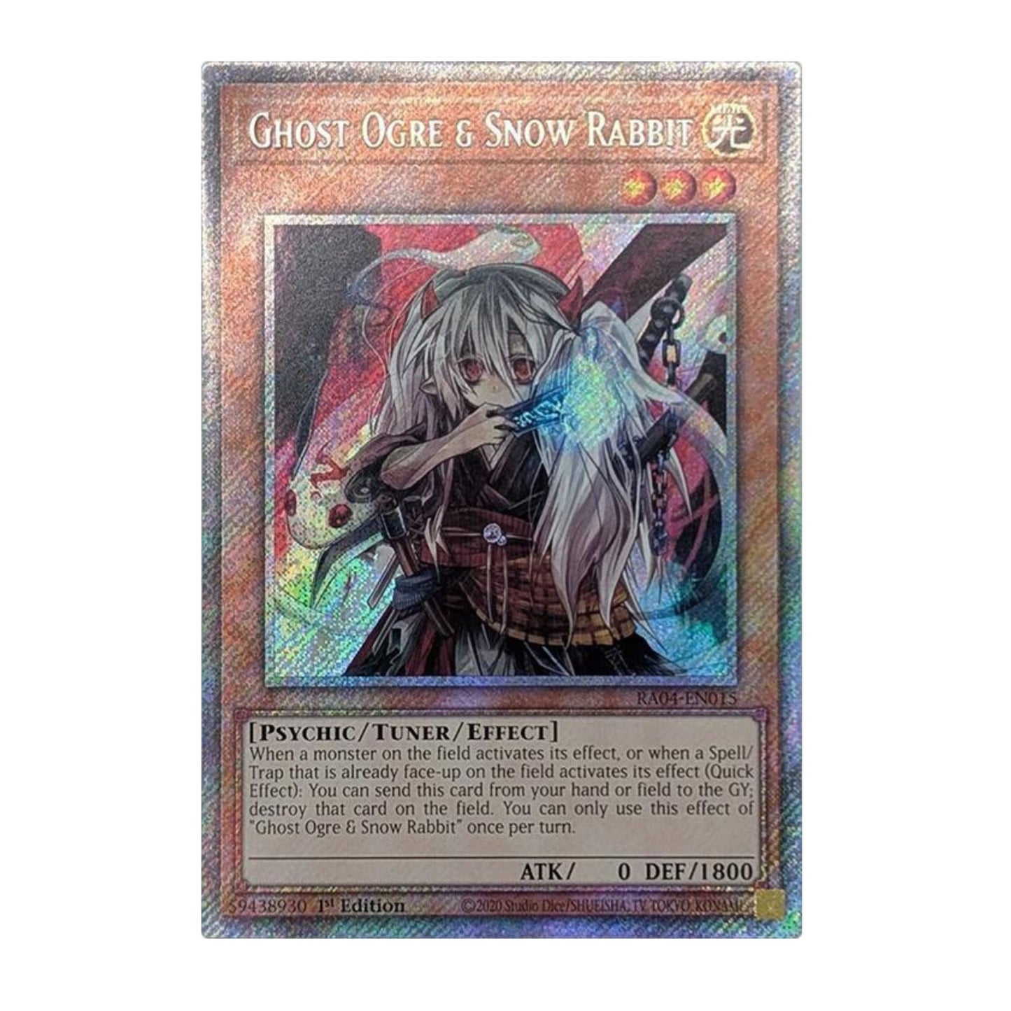 Yu-Gi-Oh! Ghost Ogre & Snow Rabbit (Platinum Secret Rare) - Quarter Century Stampede