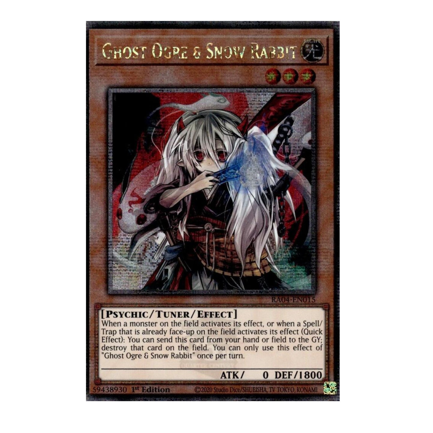 Yu-Gi-Oh! Ghost Ogre & Snow Rabbit (Quarter Century Secret Rare) - Quarter Century Stampede