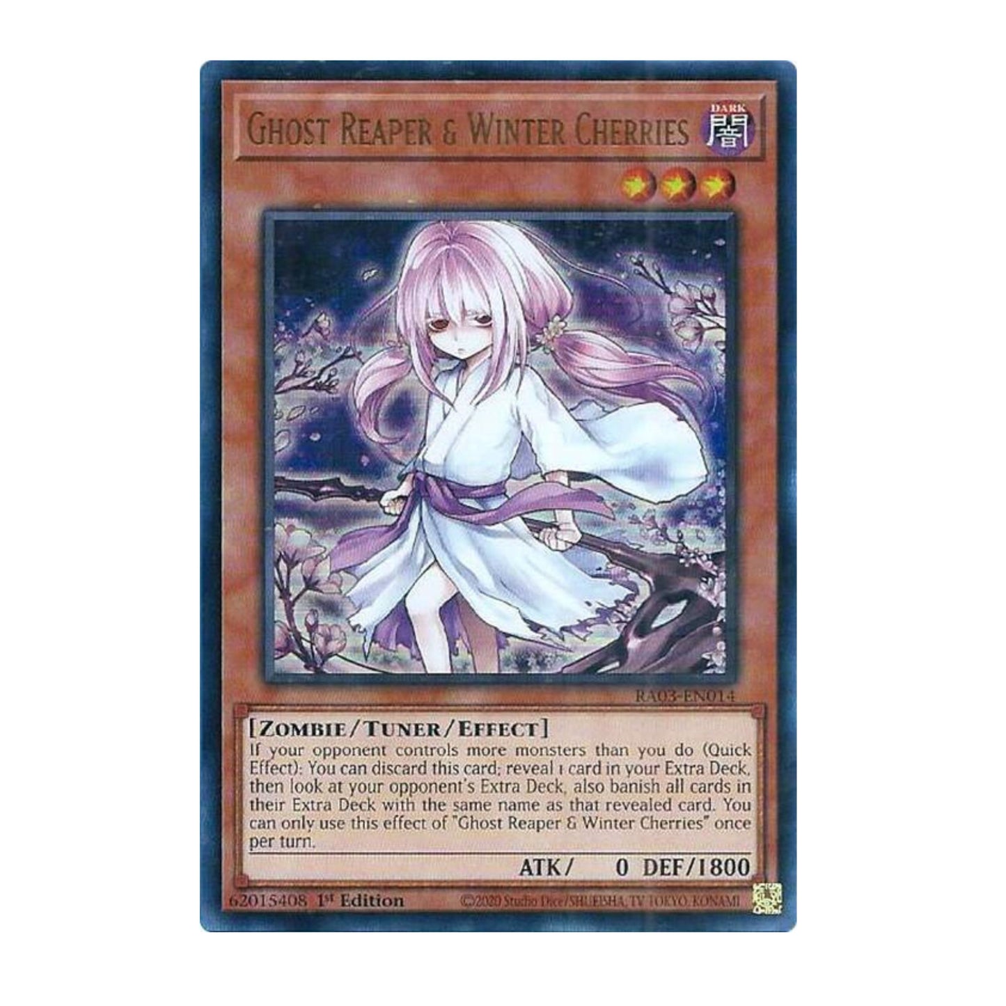 Yu-Gi-Oh! Ghost Reaper & Winter Cherries (Alternate Art) (UR) - Quarter Century Bonanza
