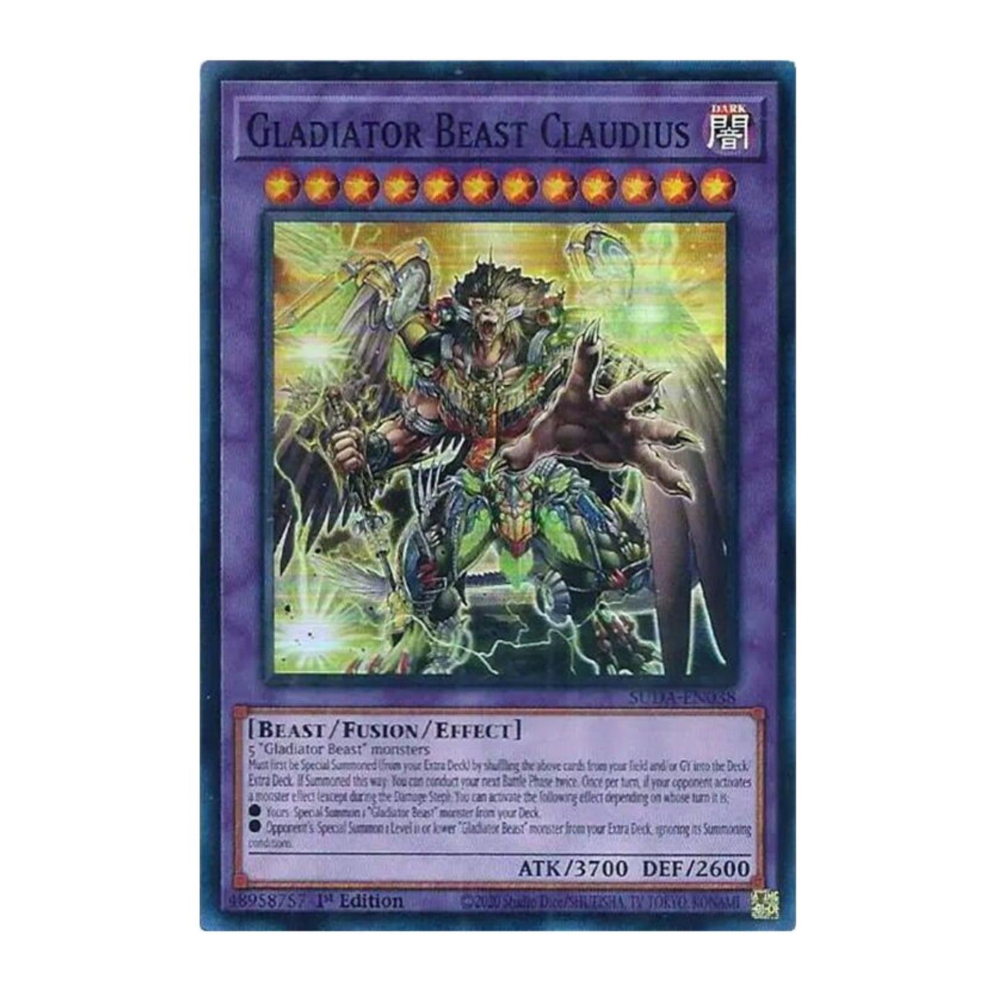 Yu-Gi-Oh! Gladiator Beast Claudius - Supreme Darkness (SUDA)
