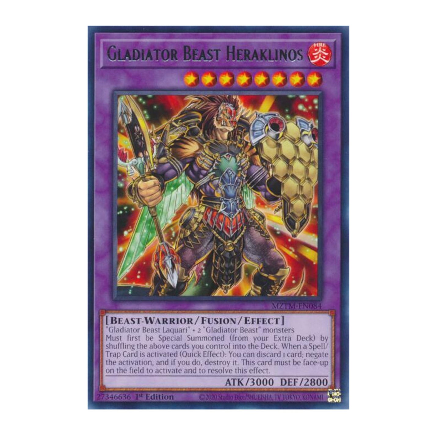 Yu-Gi-Oh! Gladiator Beast Heraklinos - Maze of the Master (MZTM)