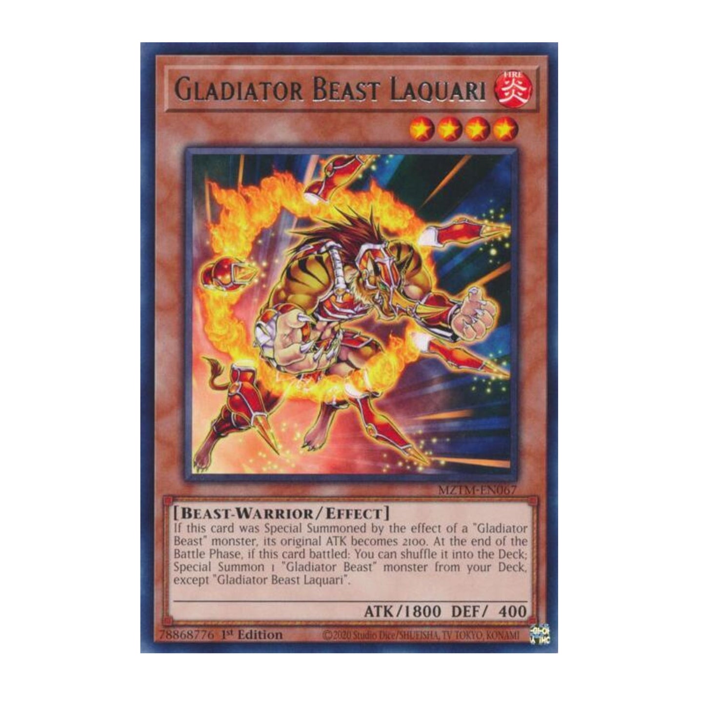 Yu-Gi-Oh! Gladiator Beast Laquari - Maze of the Master (MZTM)