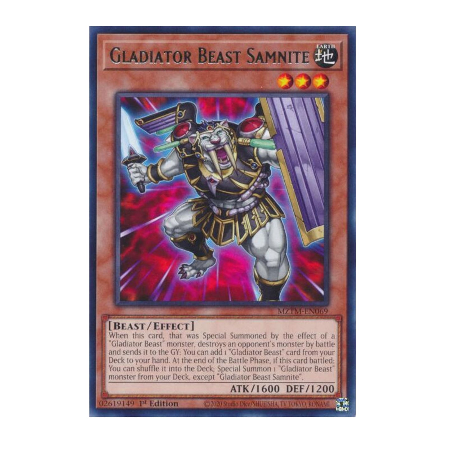 Yu-Gi-Oh! Gladiator Beast Samnite - Maze of the Master (MZTM)