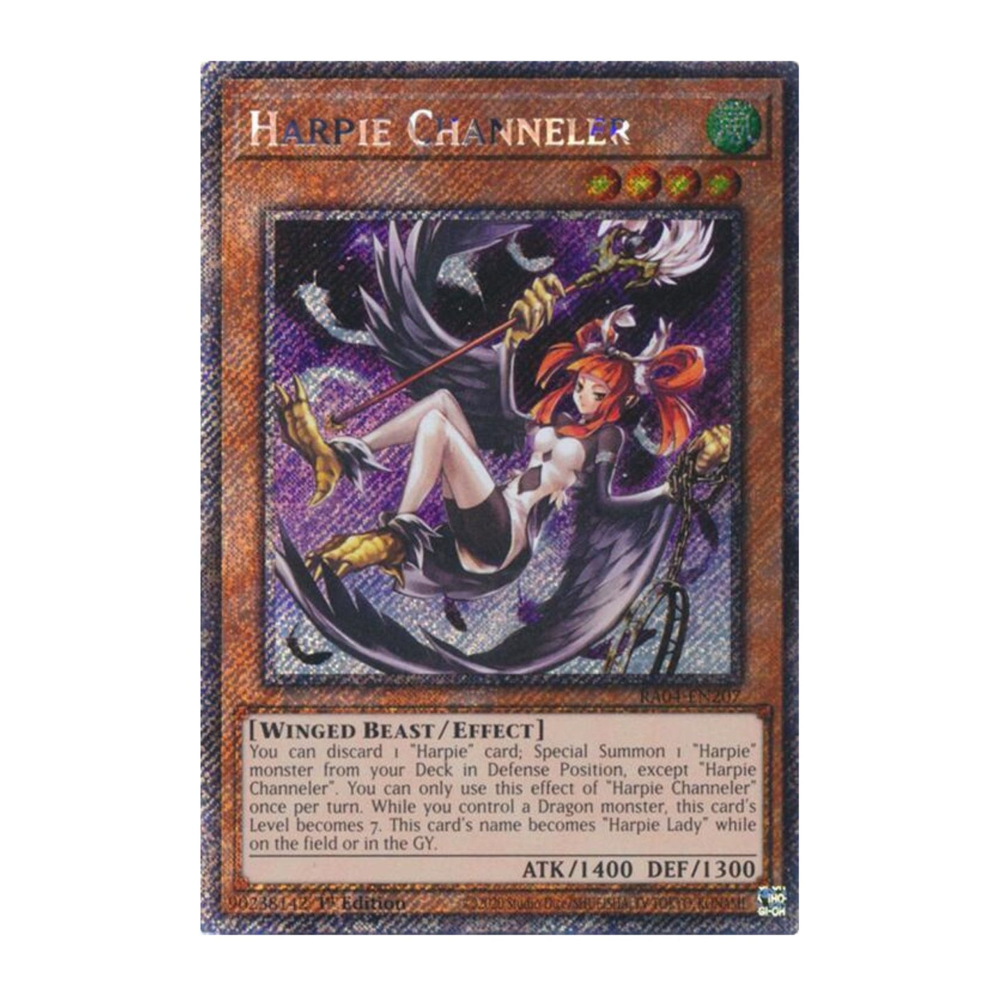 Yu-Gi-Oh! Harpie Channeler (Platinum Secret Rare) - Quarter Century Stampede