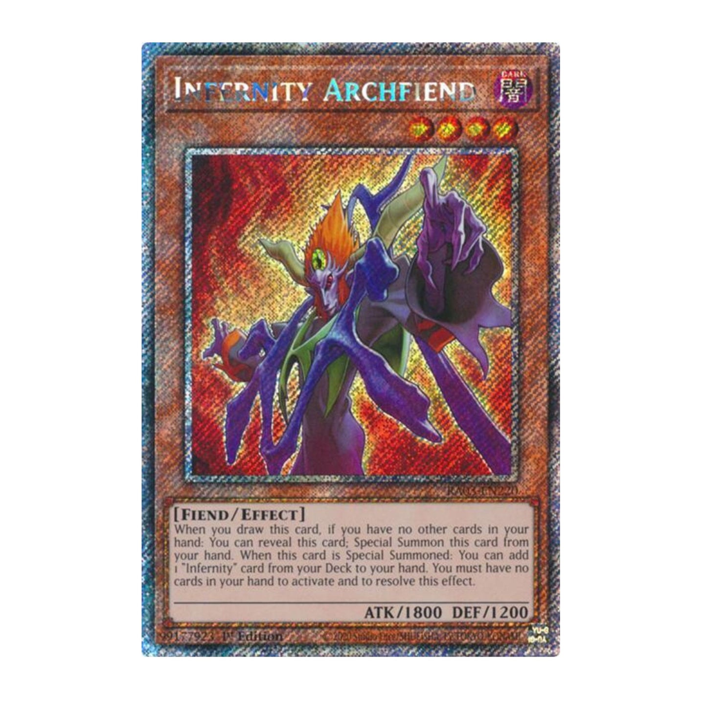 Yu-Gi-Oh! Infernity Archfiend (Platinum Secret Rare) - Quarter Century Bonanza