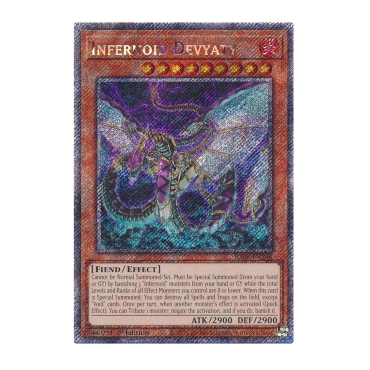 Yu-Gi-Oh! Infernoid Devyaty (Platinum Secret Rare) - Quarter Century Stampede