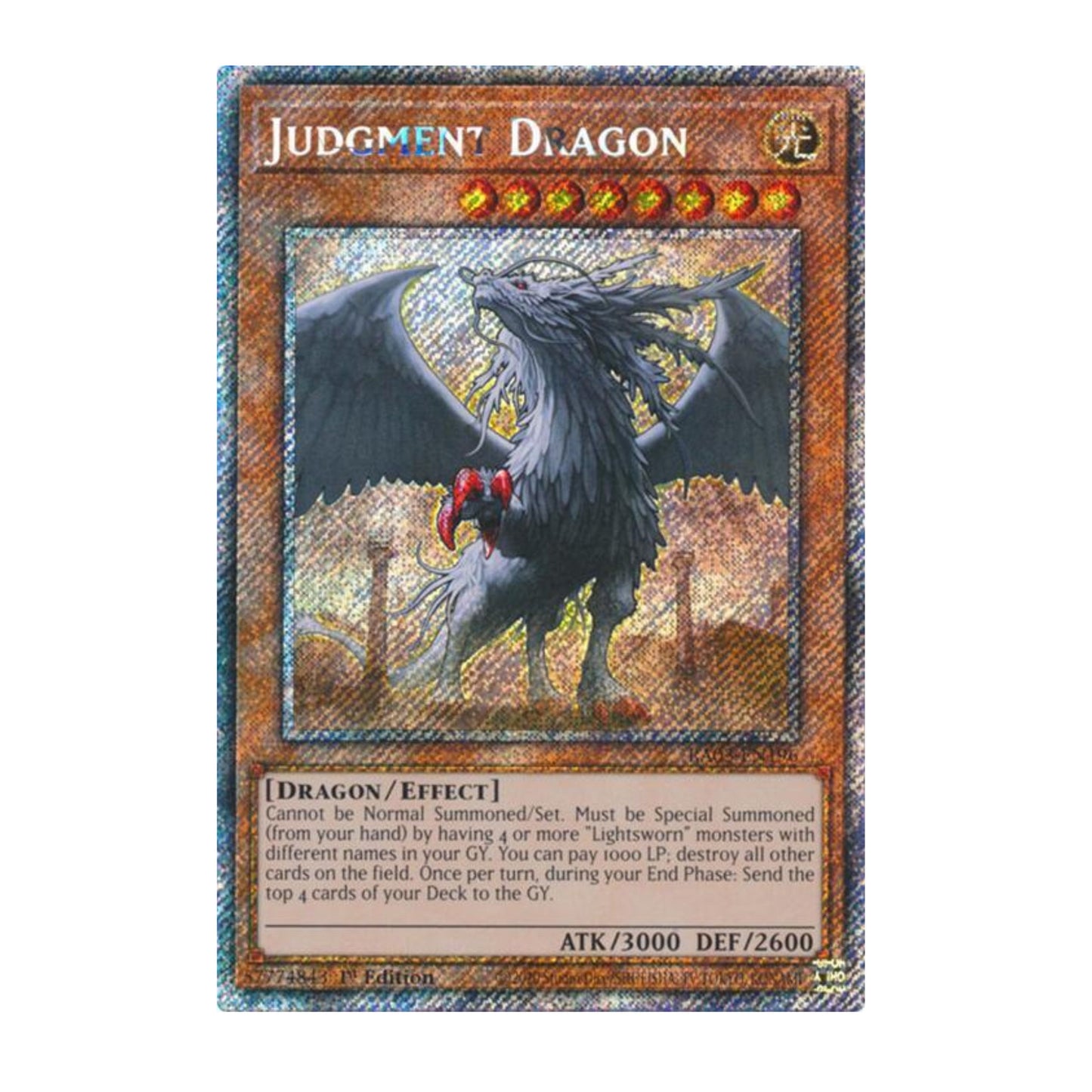 Yu-Gi-Oh! Judgment Dragon (Platinum Secret Rare) - Quarter Century Bonanza