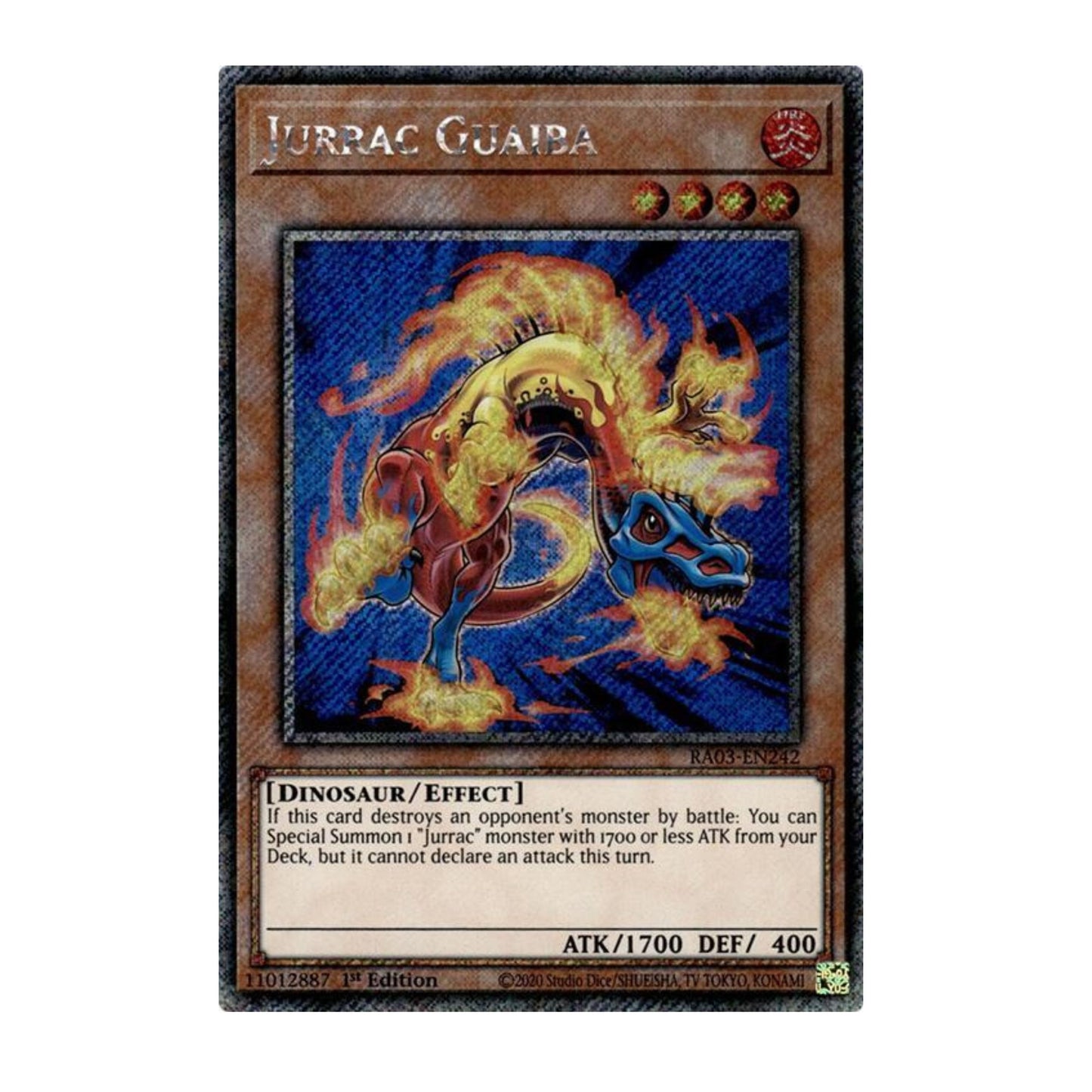 Yu-Gi-Oh! Jurrac Guaiba (Platinum Secret Rare) - Quarter Century Bonanza