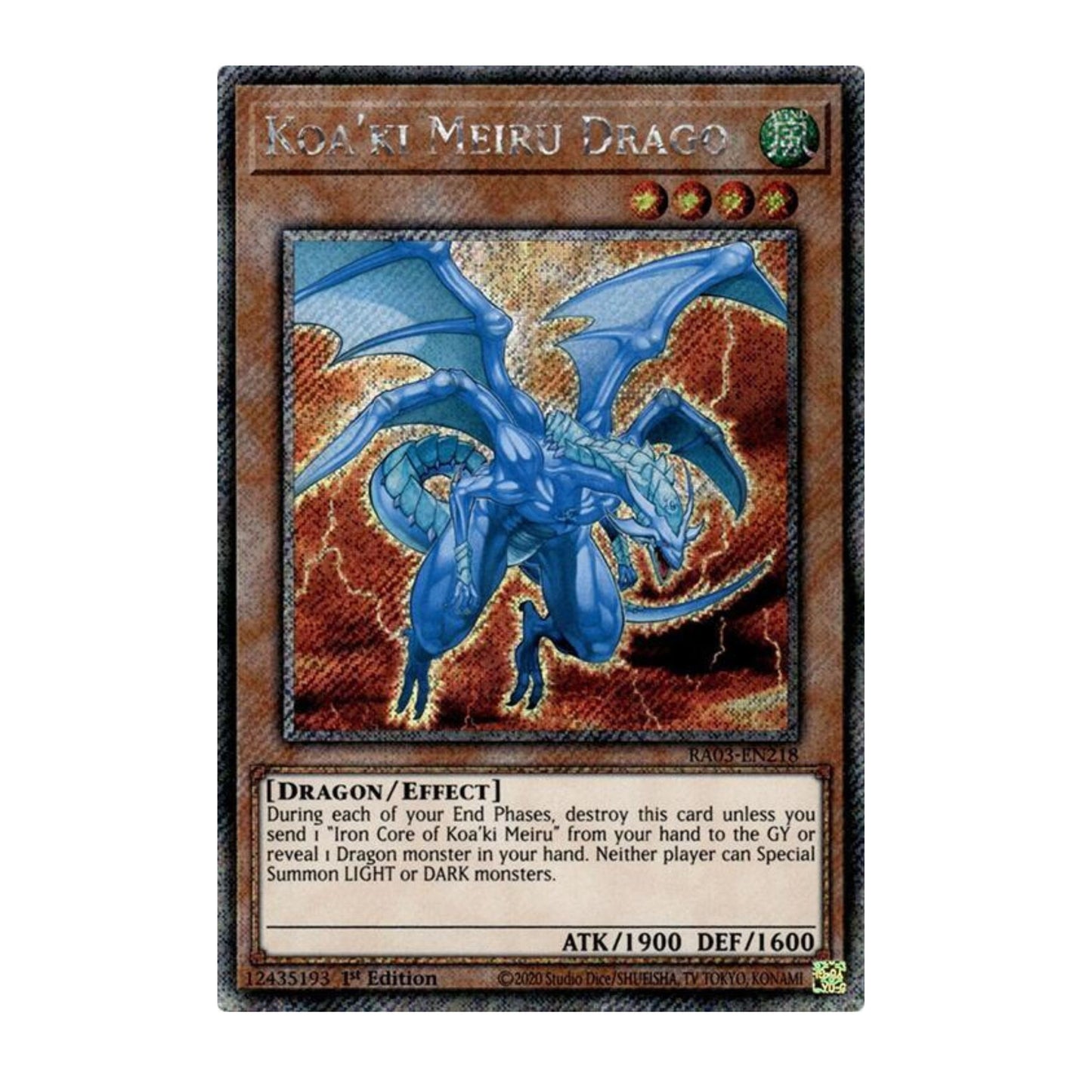 Yu-Gi-Oh! Koa'ki Meiru Drago (Platinum Secret Rare) - Quarter Century Bonanza