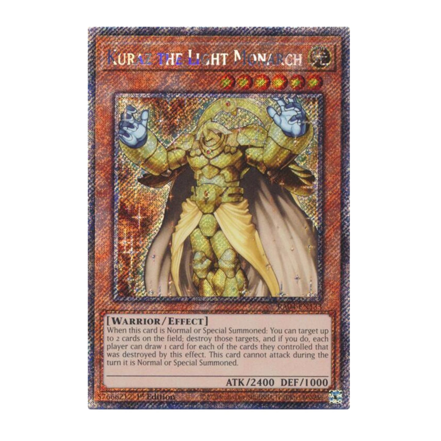 Yu-Gi-Oh! Kuraz the Light Monarch (Platinum Secret Rare) - Quarter Century Stampede