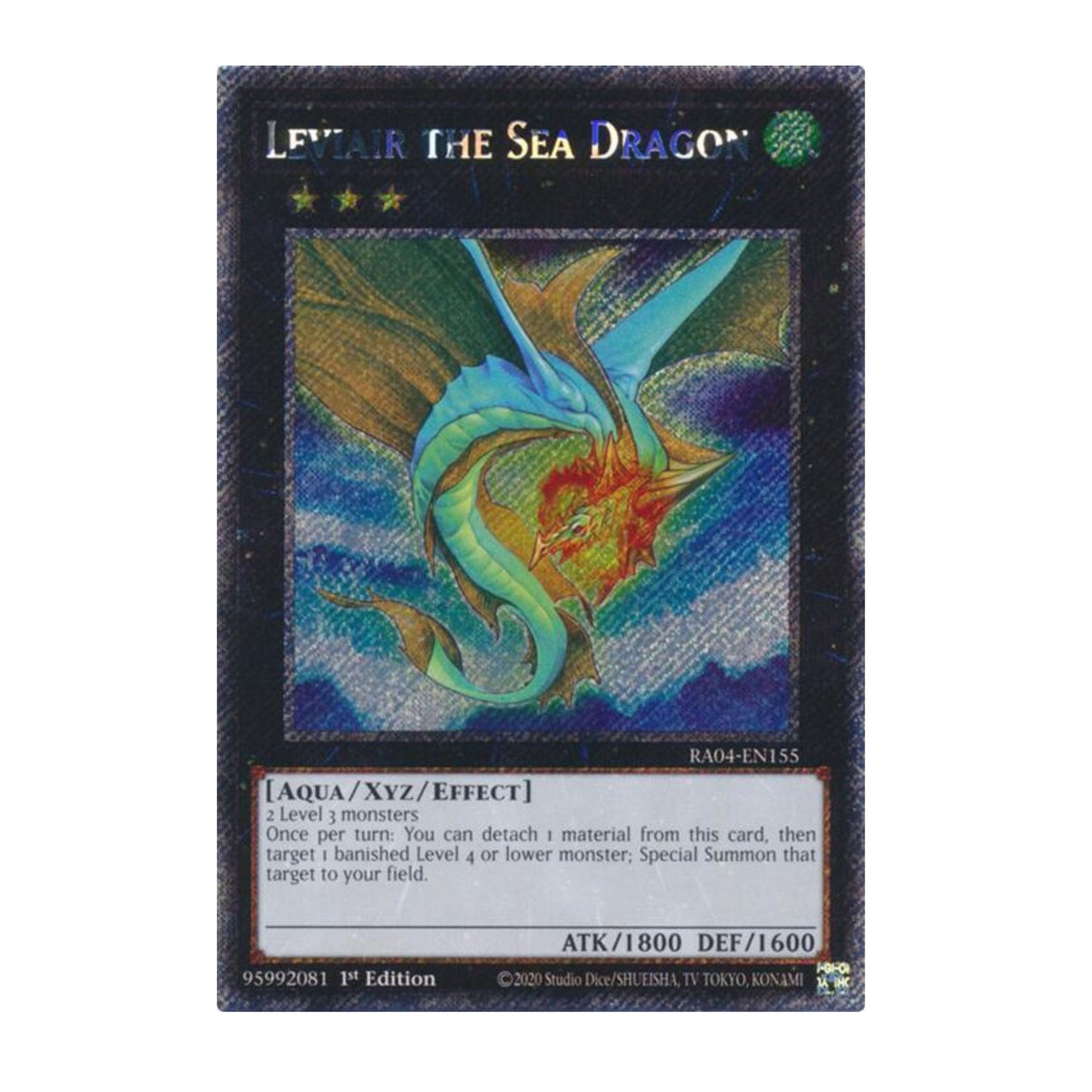 Yu-Gi-Oh! Leviair the Sea Dragon (Platinum Secret Rare) - Quarter Century Stampede