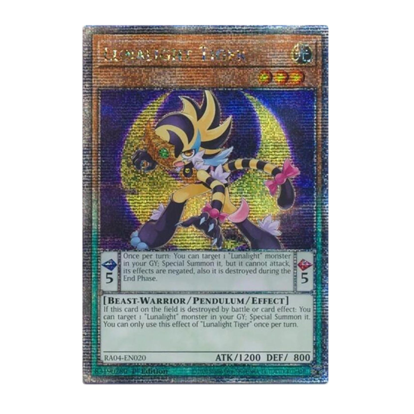 Yu-Gi-Oh! Lunalight Tiger (Quarter Century Secret Rare) - Quarter Century Stampede