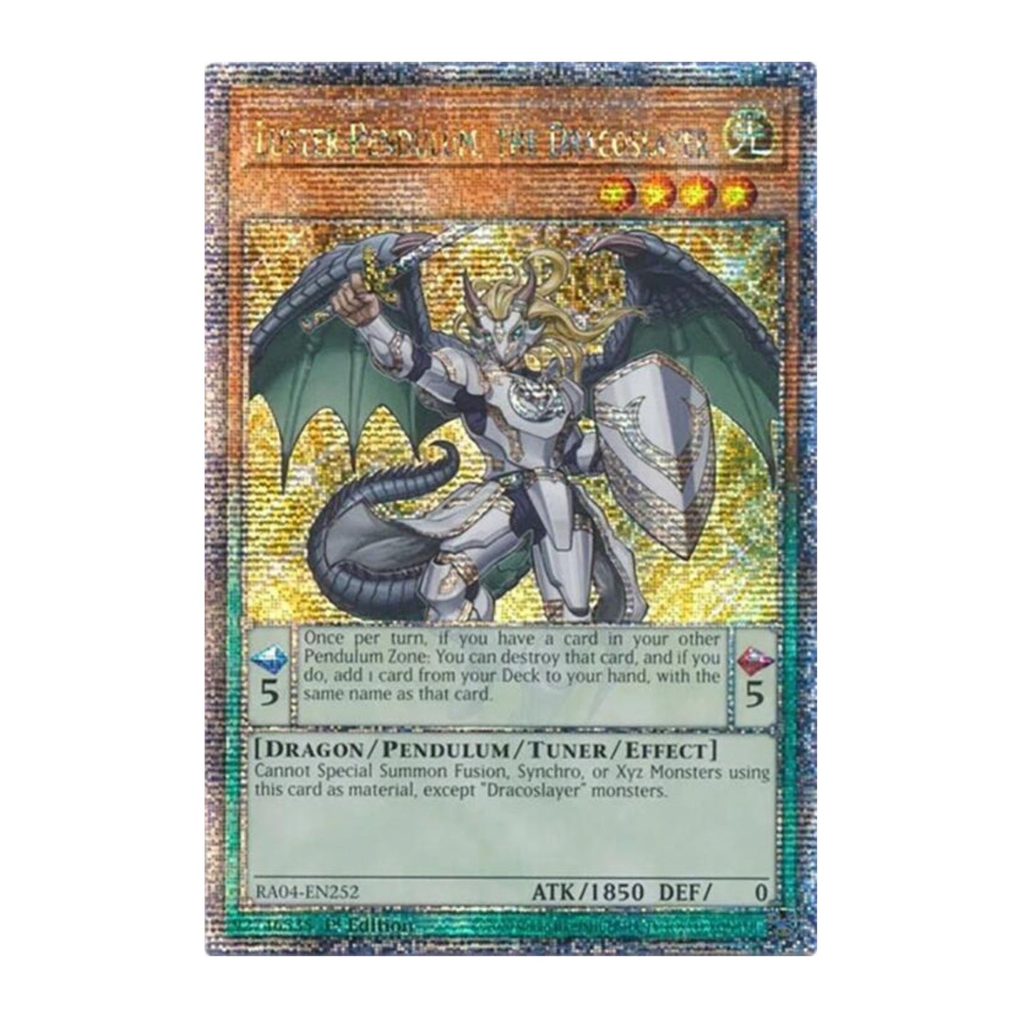 Yu-Gi-Oh! Luster Pendulum, the Dracoslayer (Quarter Century Secret Rare) - Quarter Century Stampede