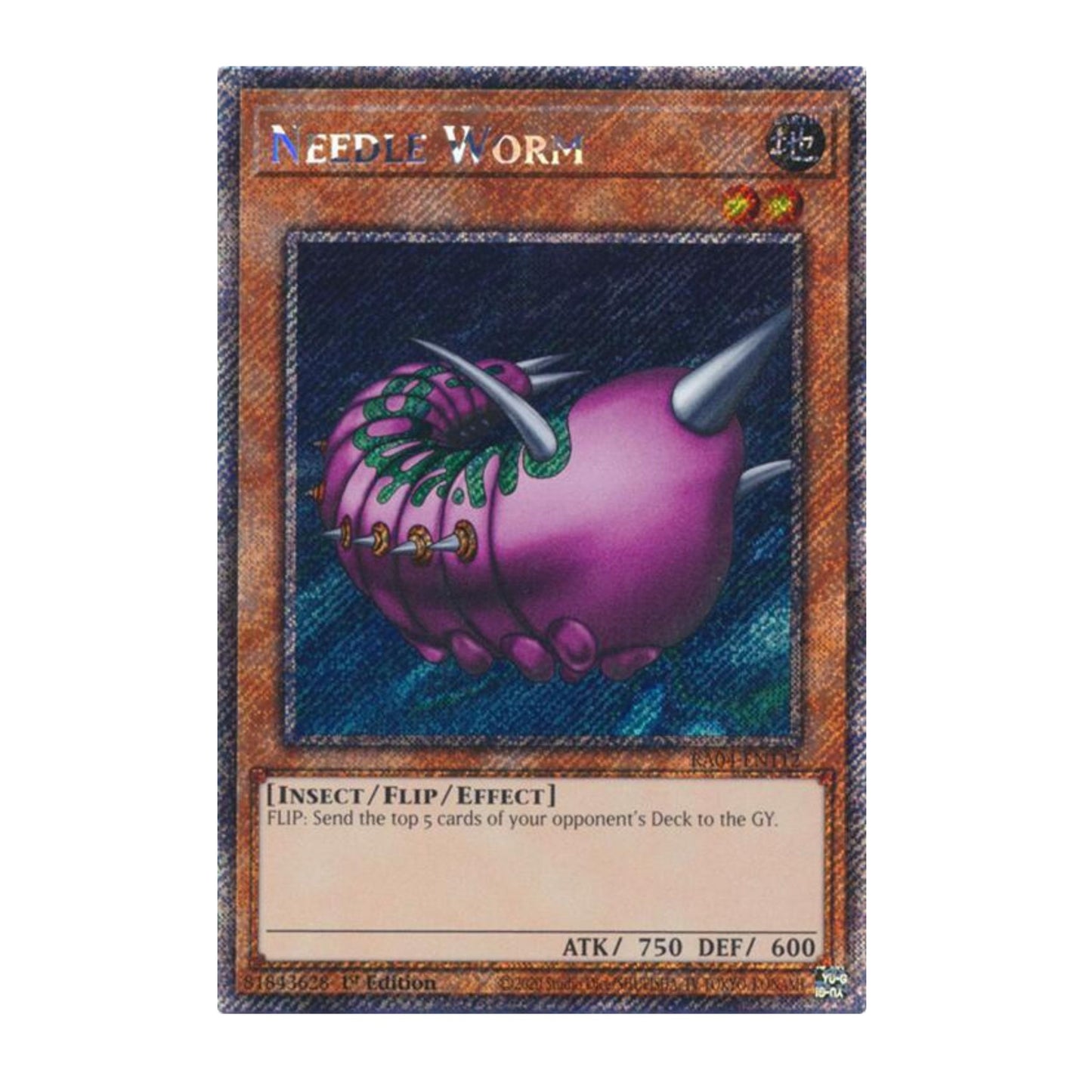 Yu-Gi-Oh! Needle Worm (Platinum Secret Rare) - Quarter Century Stampede