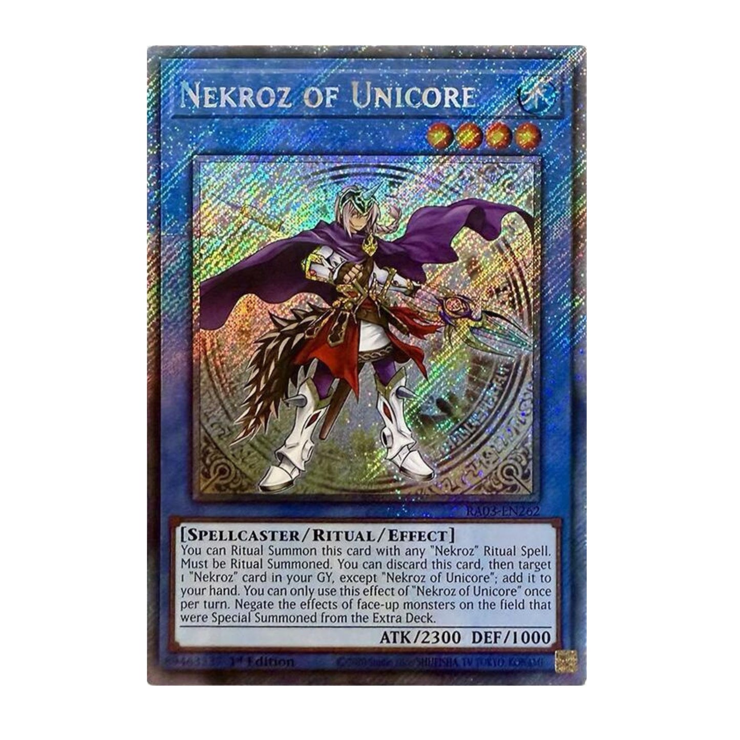 Yu-Gi-Oh! Nekroz of Unicore (Platinum Secret Rare) - Quarter Century Bonanza