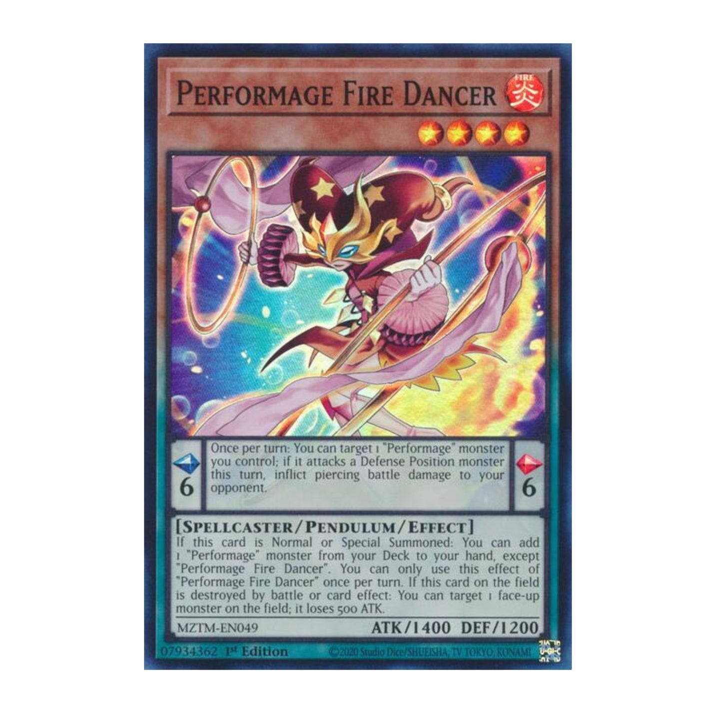 Yu-Gi-Oh! Performage Fire Dancer - Maze of the Master (MZTM)