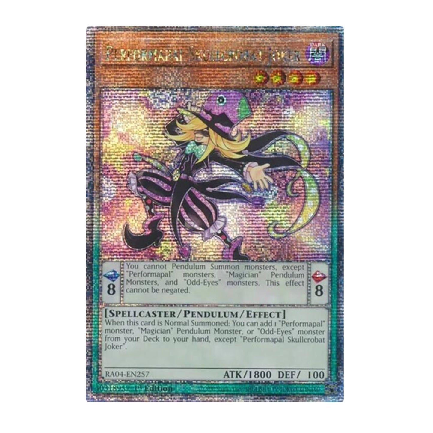Yu-Gi-Oh! Performapal Skullcrobat Joker (Quarter Century Secret Rare) - Quarter Century Stampede