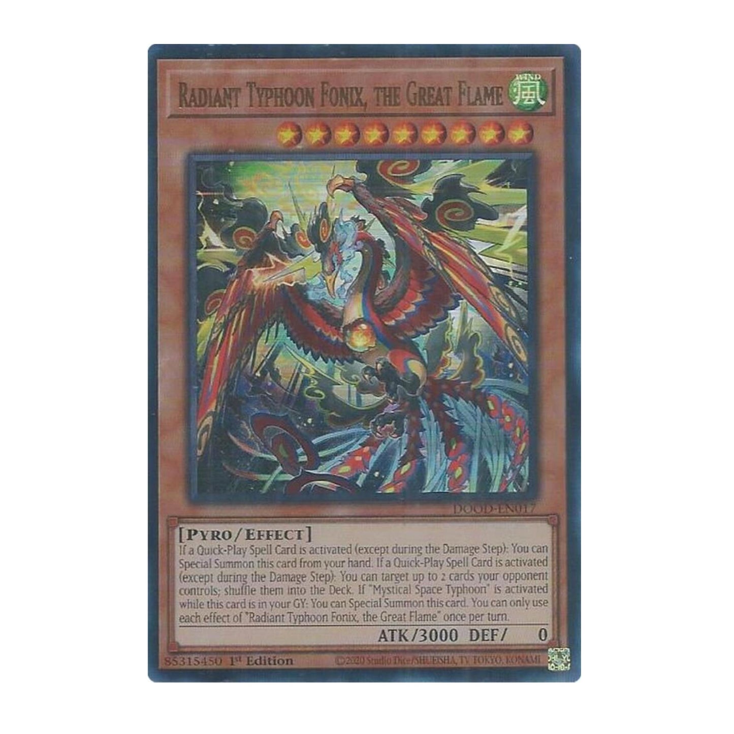 Yu-Gi-Oh! Radiant Typhoon Fonix, the Great Flame - Doom of Dimensions (DOOD)