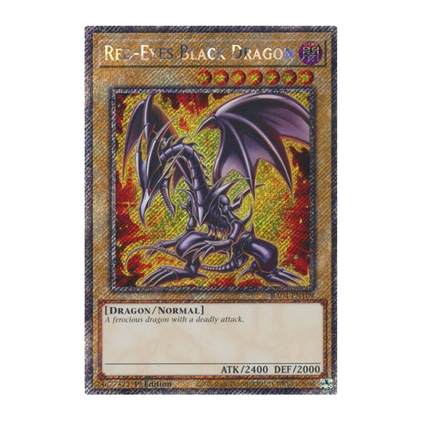 Yu-Gi-Oh! Red-Eyes Black Dragon (7th Art) (Platinum Secret Rare) - Quarter Century Stampede