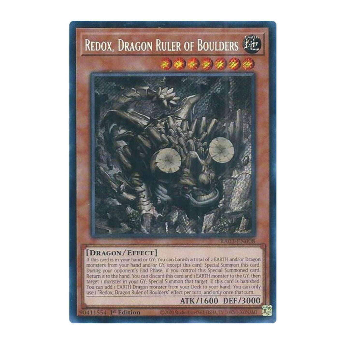 Yu-Gi-Oh! Redox, Dragon Ruler of Boulders (Secret Rare) - Quarter Century Bonanza