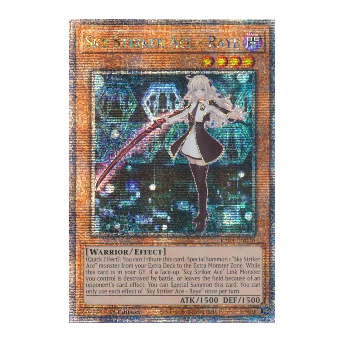 Yu-Gi-Oh! Sky Striker Ace - Raye (Quarter Century Secret Rare) - Quarter Century Stampede
